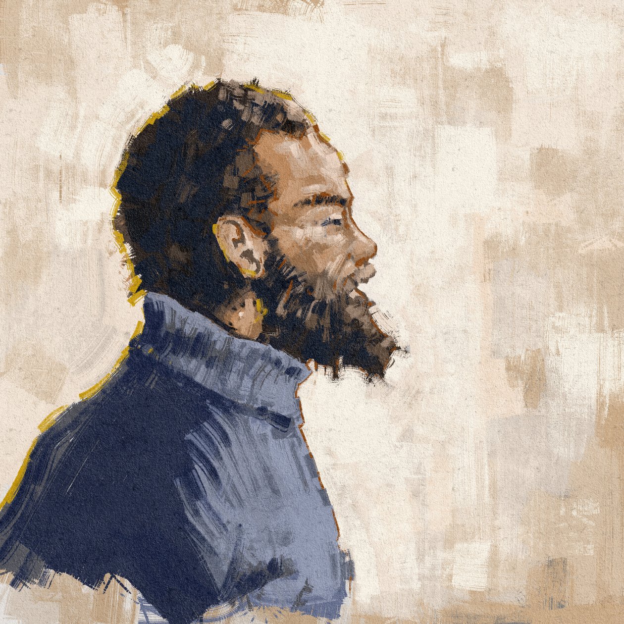 Aktivist, devrimci MICHAEL X'in portresi (çizim) by Alessandro Lonati