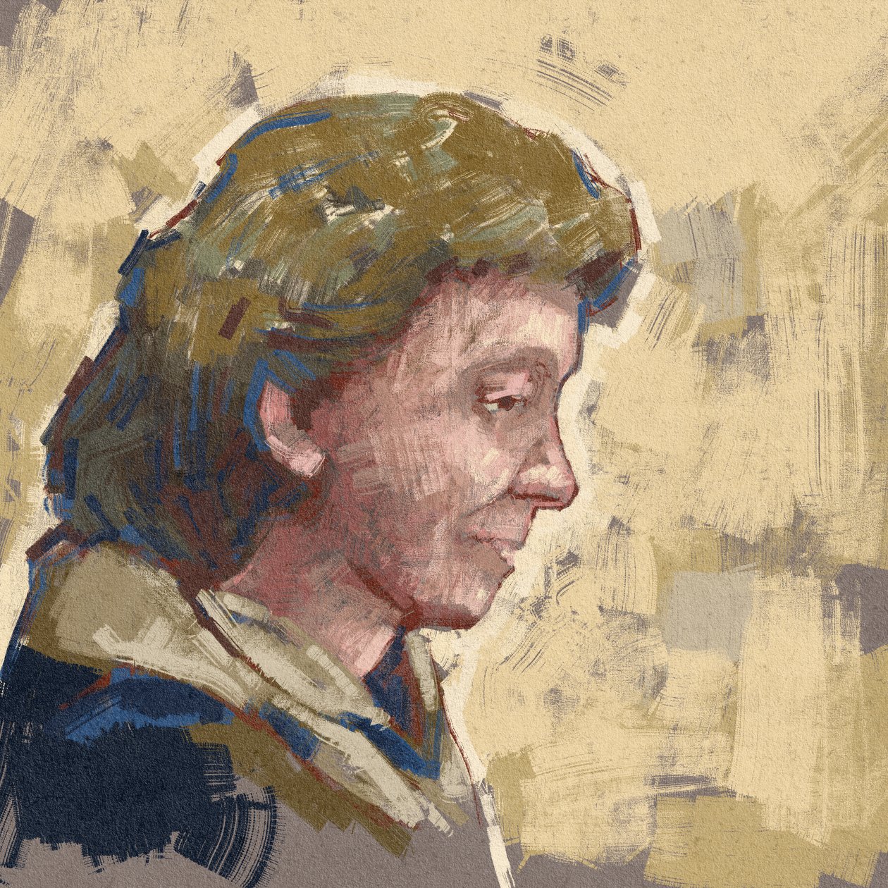 Bilim adamı Dorothy Mary Crowfoot Hodgkin'in portresi (resim) by Alessandro Lonati
