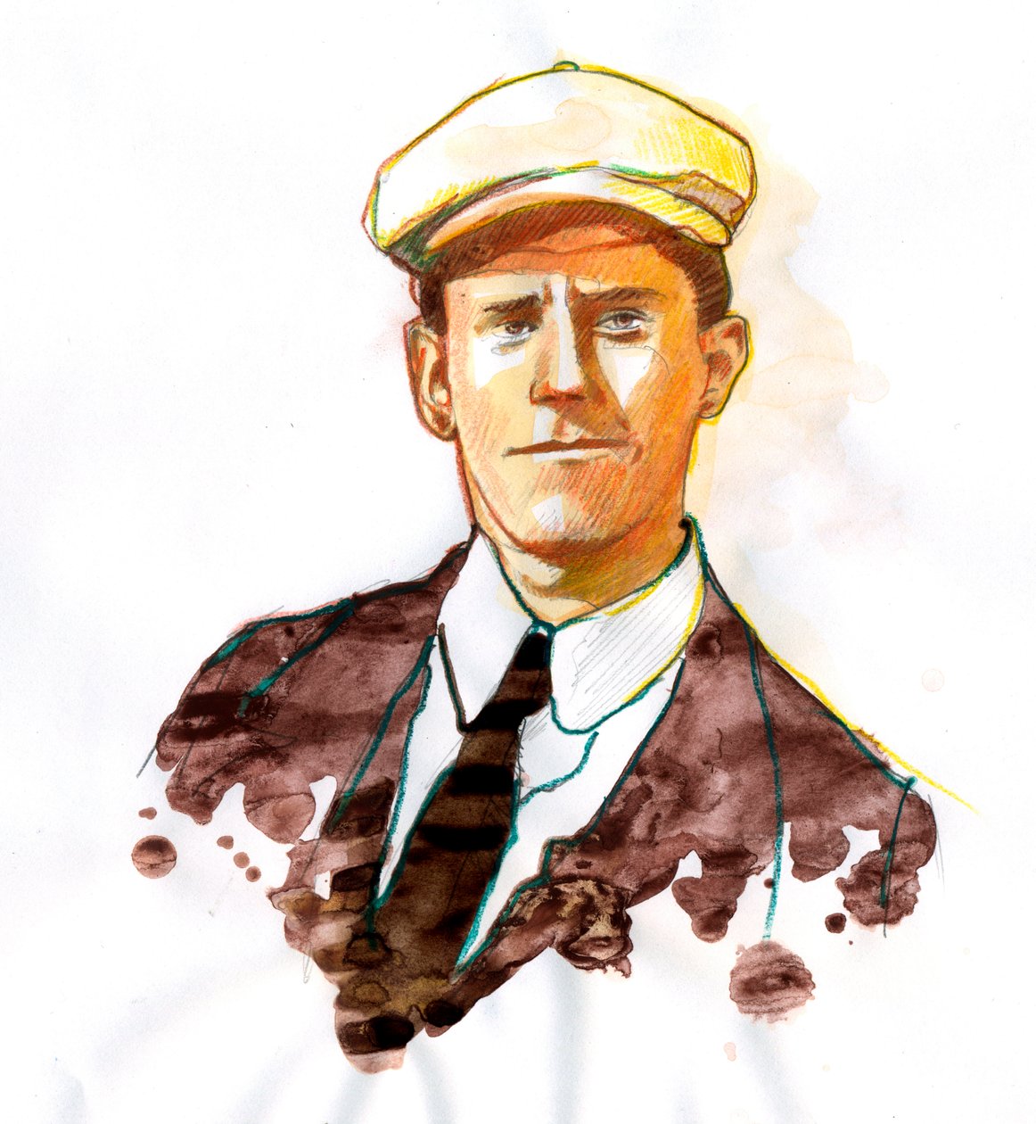 Yazar James Joyce'un Portresi (1882-1941) (İrlandalı romancı ve şair James Joyce'un Portresi) by Alessandro Lonati