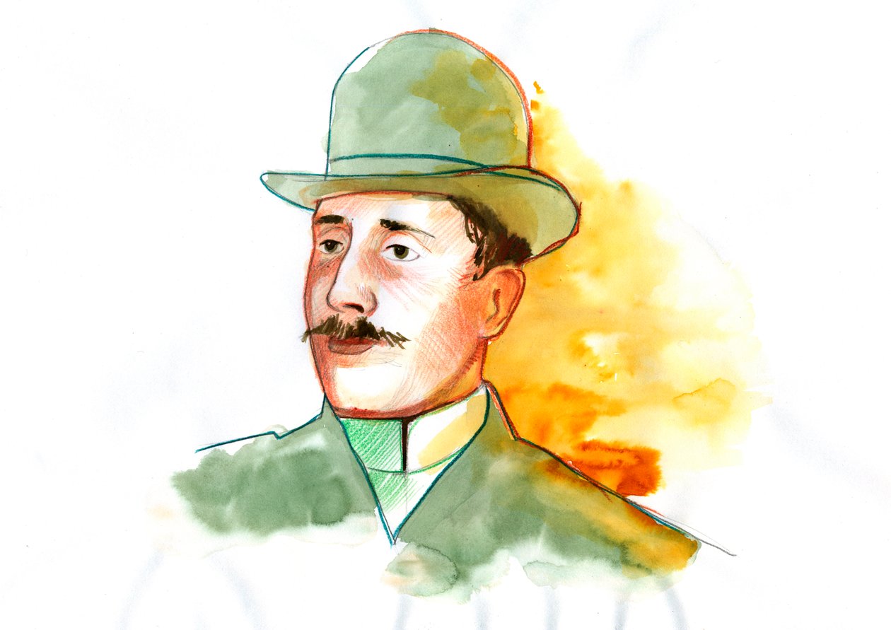 Şair Guillaume Apollinaire'in Portresi (1880-1918) (İngiliz şair Guillaume Apollinaire) by Alessandro Lonati