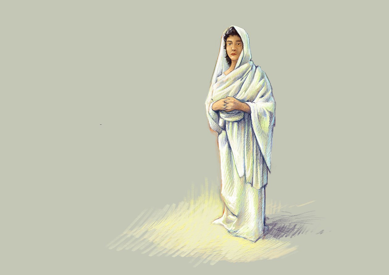 Roman Antiquite: Roman Lady'nin Temsili - Alessandro Lonati'nin Çizimi by Alessandro Lonati