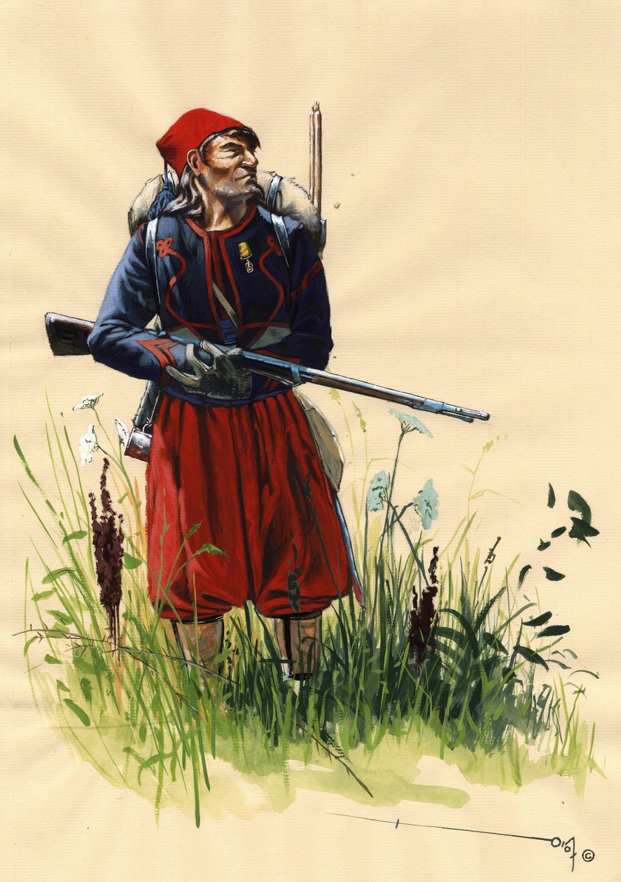 İkinci İmparatorluk (1852-1870): 1859'daki İtalyan seferi sırasında III. Alessandro Lonati'nin çizimi by Alessandro Lonati