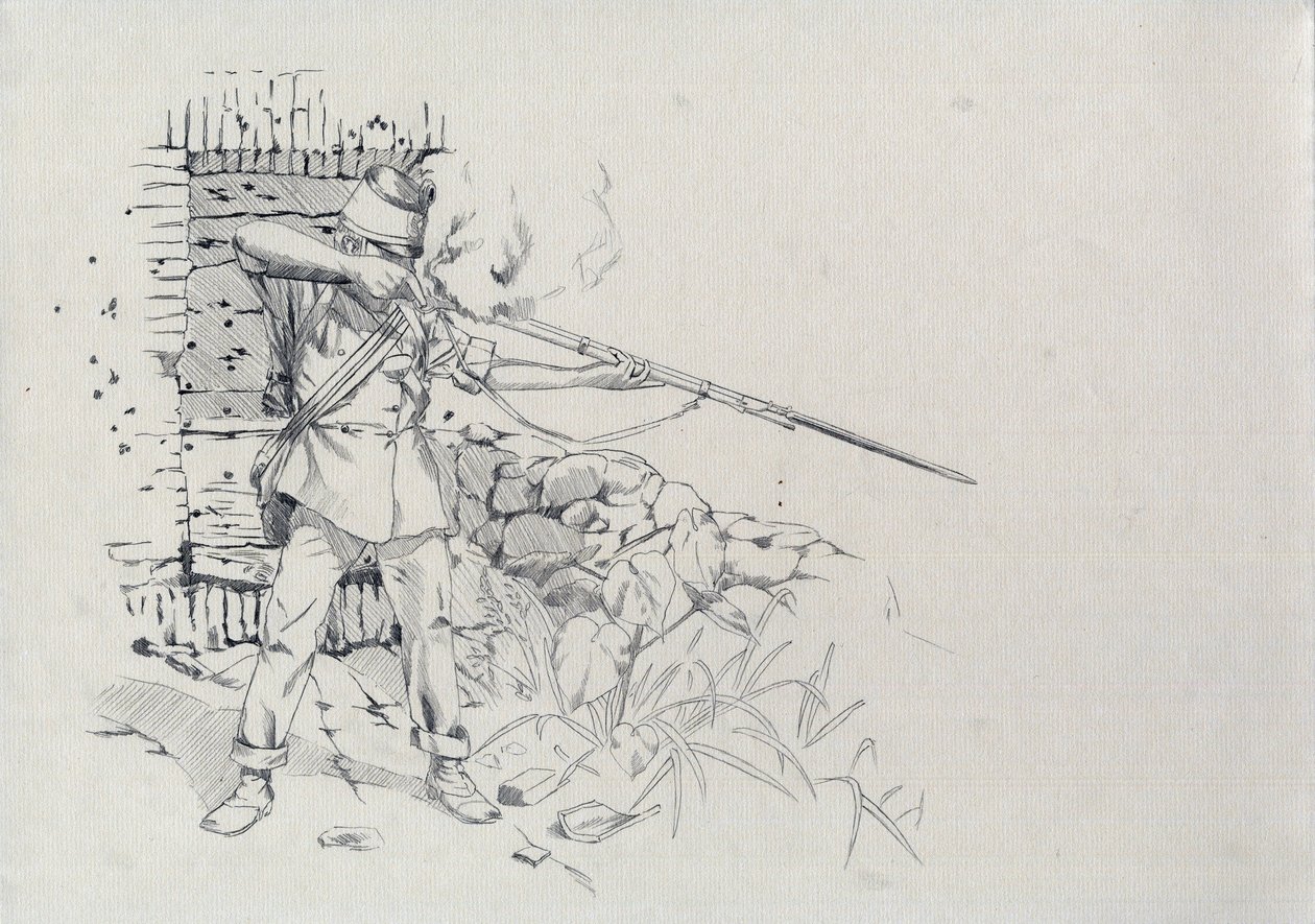İkinci İmparatorluk (1852-1870): piyade atışları, Avusturya ordusunun askeri, Avusturya-Macaristan (Avusturya-Macaristan) by Alessandro Lonati