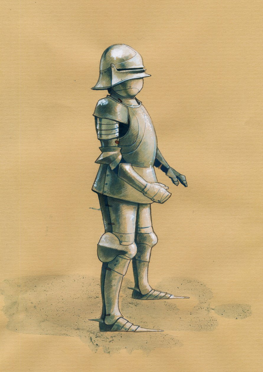 Alessandro Lonati'den asker zırhı çizimi by Alessandro Lonati