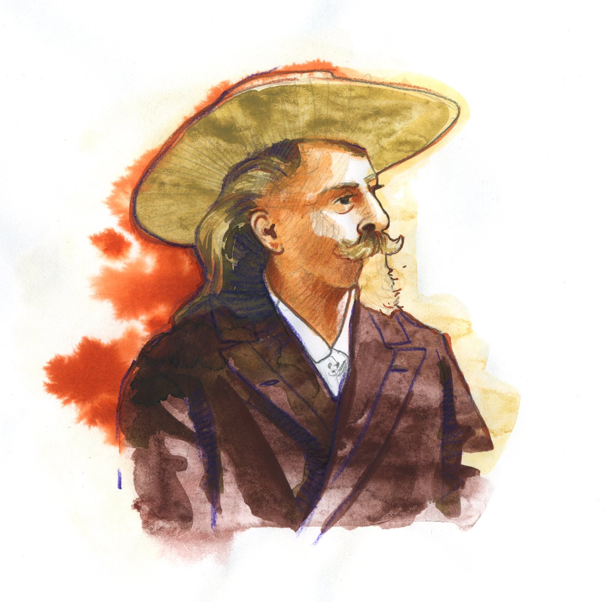 William Frederick Cody - Buffalo Bill olarak bilinir - Buffalo Bill'in Portresi (1846-1917), Albay William Cody by Alessandro Lonati