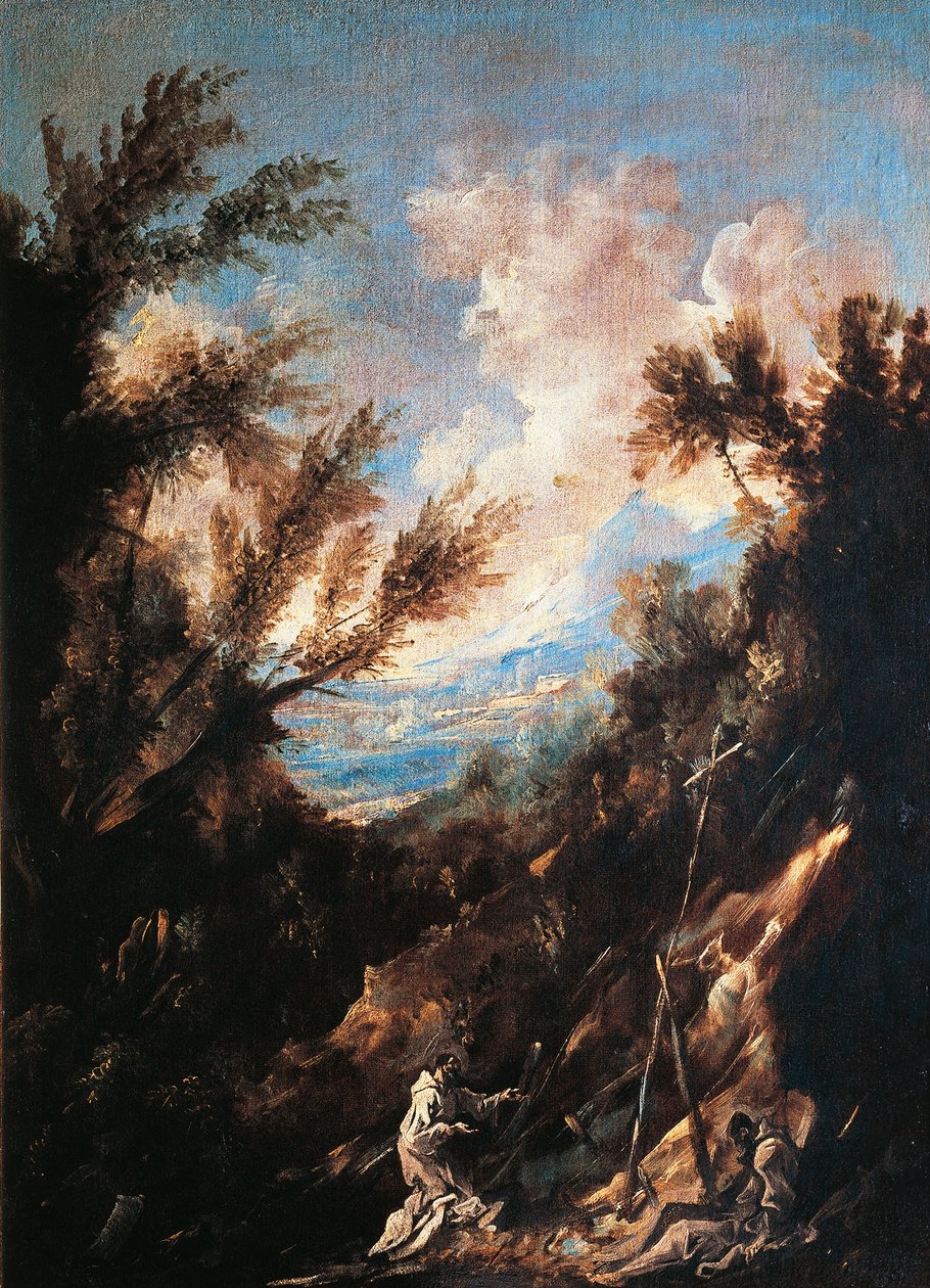 Ahşap keşişler, Alessandro Magnasco tarafından, Lissandrino olarak bilinir (1667-1749) by Alessandro Magnasco