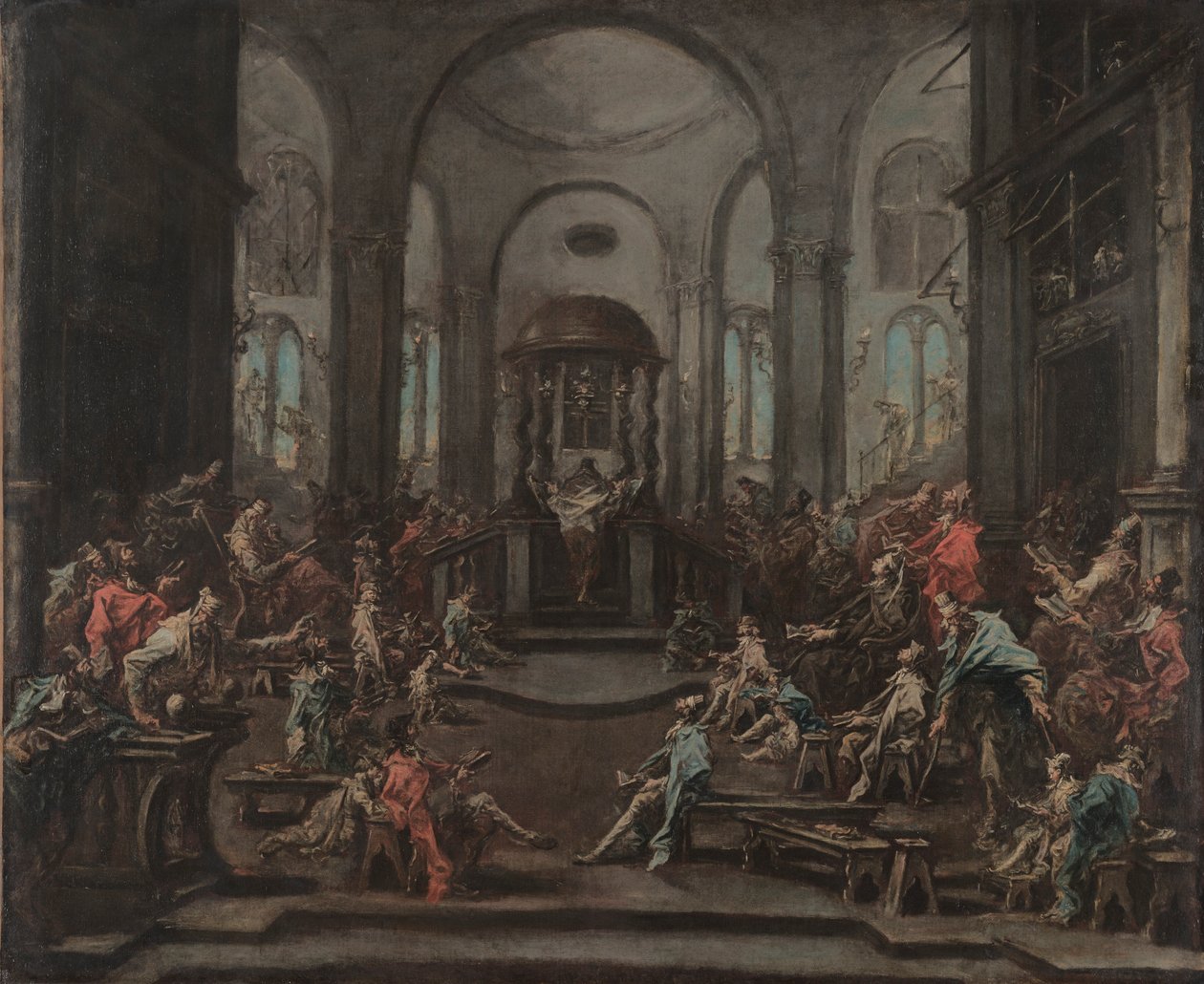 Sinagog İçi, c. 1725-1735. by Alessandro Magnasco