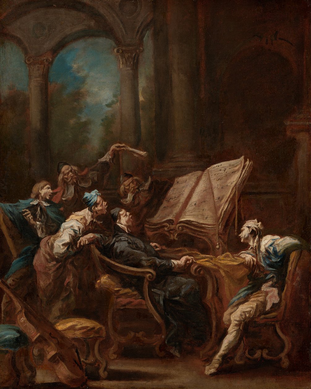 Koristler, 1740-1745 civarı (tuval üzerine yağlıboya) by Alessandro Magnasco