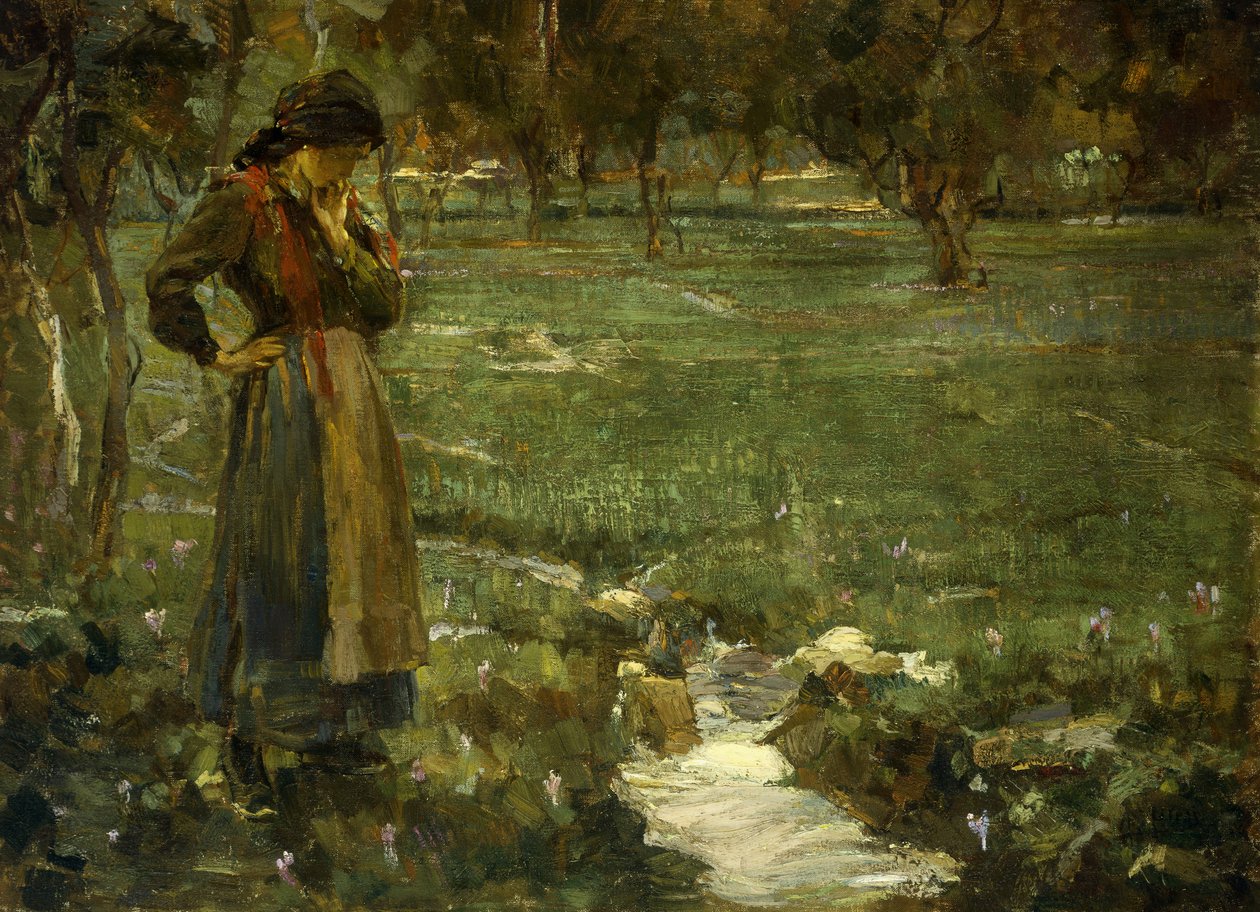 Fısıldayan Dere (tuval üzerine yağlı boya) by Alessandro Milesi