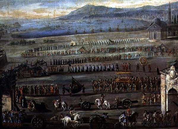 Doge F. Morosini için Cenaze Alayı (tuval üzerine yağlı boya) by Alessandro Piazza