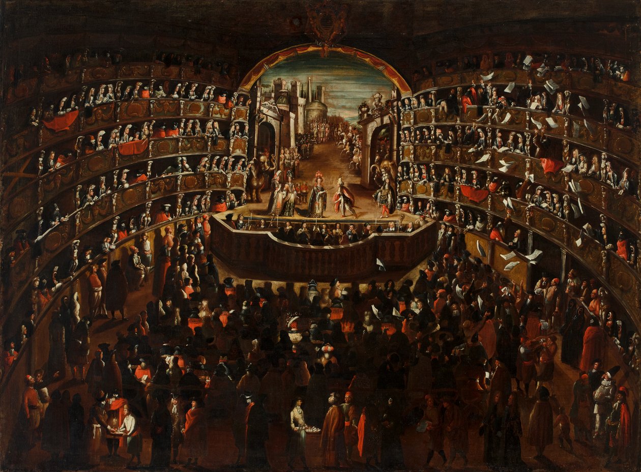Tiyatro, "Bernice Vendicativa" Operasından Bir Sahne ile Sahnede by Alessandro Piazza