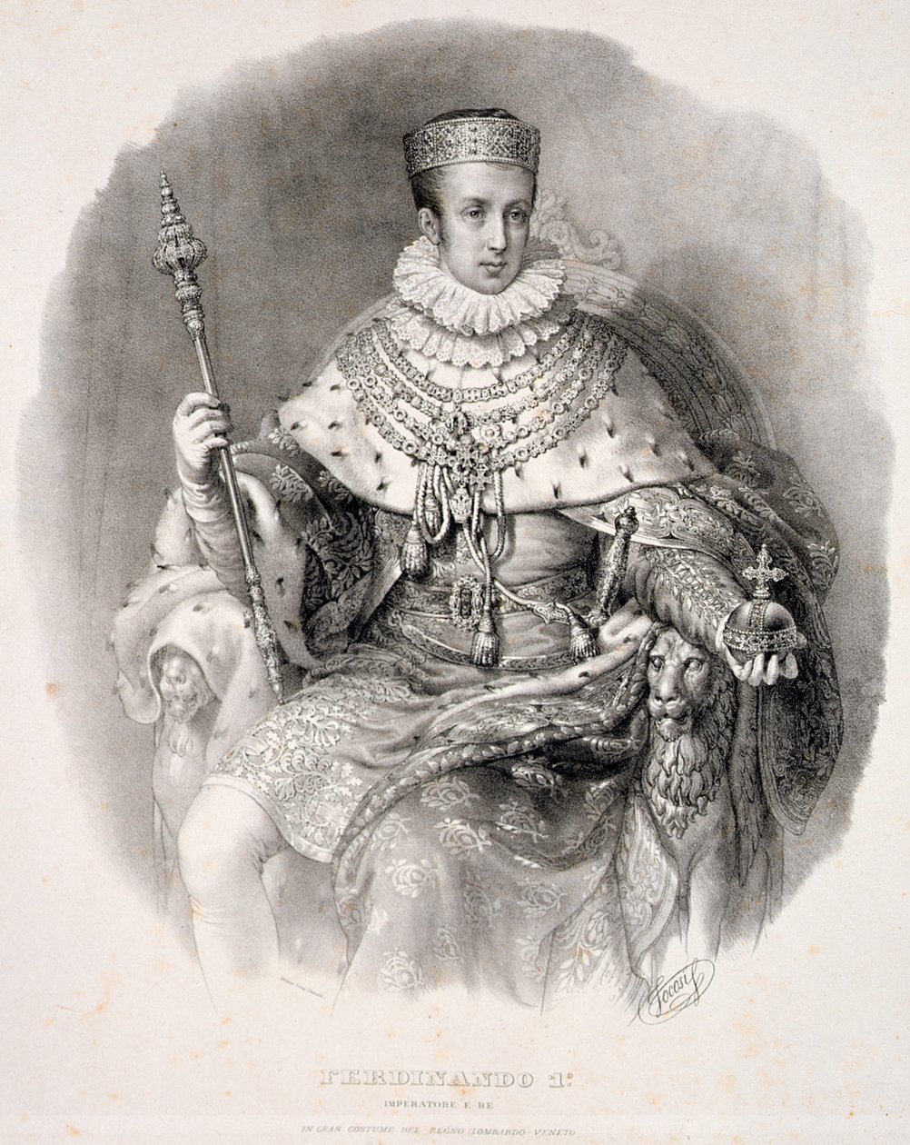 Ferdinand I (1793-1875), Lombardiya-Venedik Kralı, Devlet Kıyafetleri içinde, 