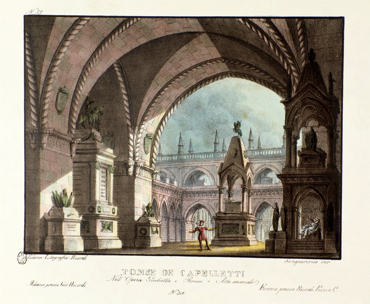 Capulet ailesinin mezarı (Capuleti) Niccolo Antonio Zingarelli