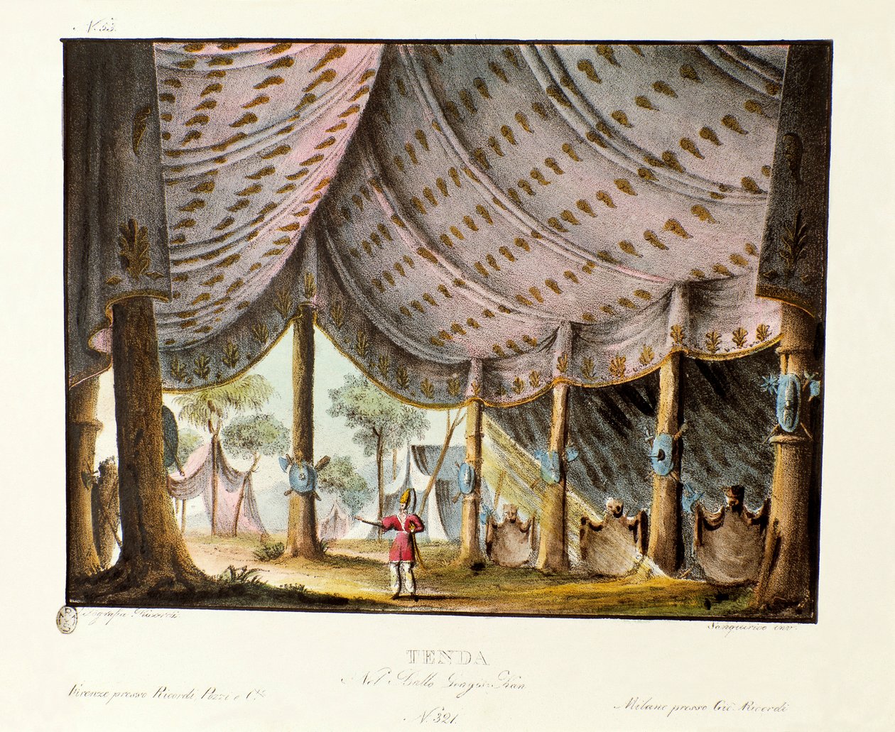 İtalyan koreograf Giovanni Galzerani (1780-1865) (1828) tarafından "Genis-Kan" balesi için Cengiz Han