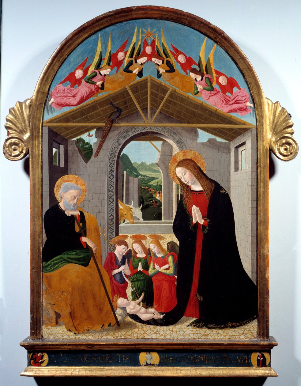 Doğuş. Esiguo Maestro'nun (15. yüzyıl) tablosu. Tuval üzerine yağlıboya. Karartma: 0,88 x 0,57m. Rouen, Güzel Sanatlar Müzesi by Alesso di  Benozzo