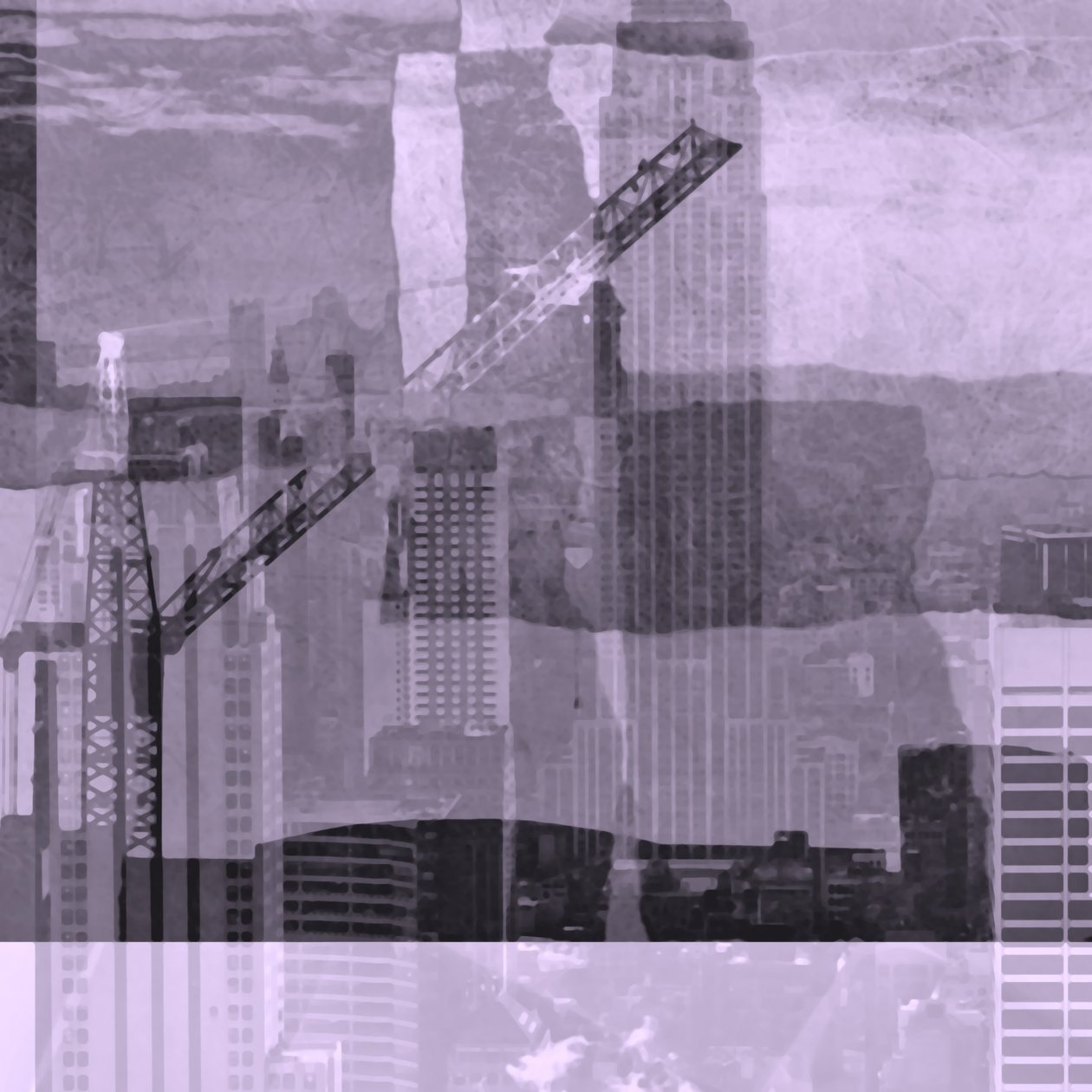 Cityscape,2019,(karma teknik;kolaj;bulunan nesne) by Alex Caminker