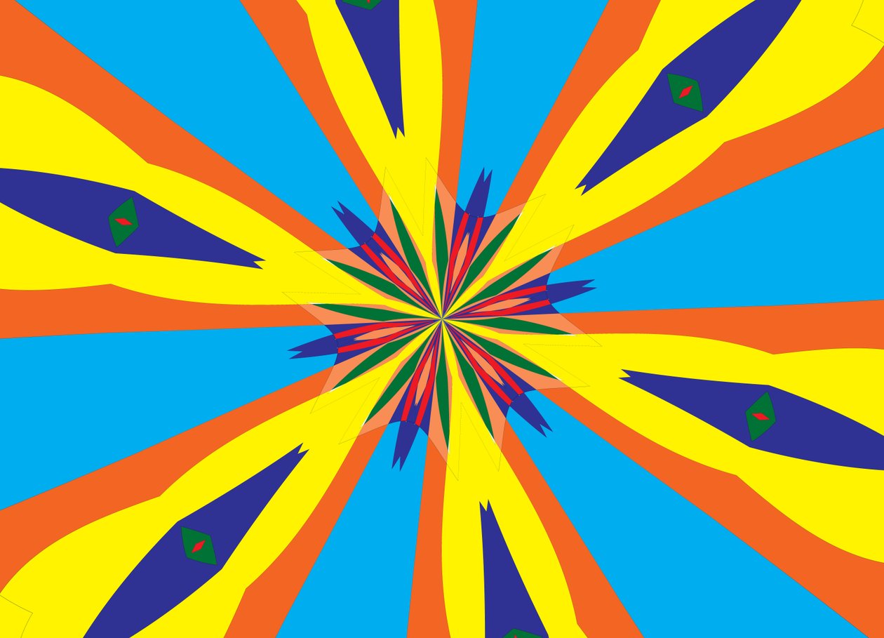 çiçekler #28,2019,(karışık teknik) by Alex Caminker