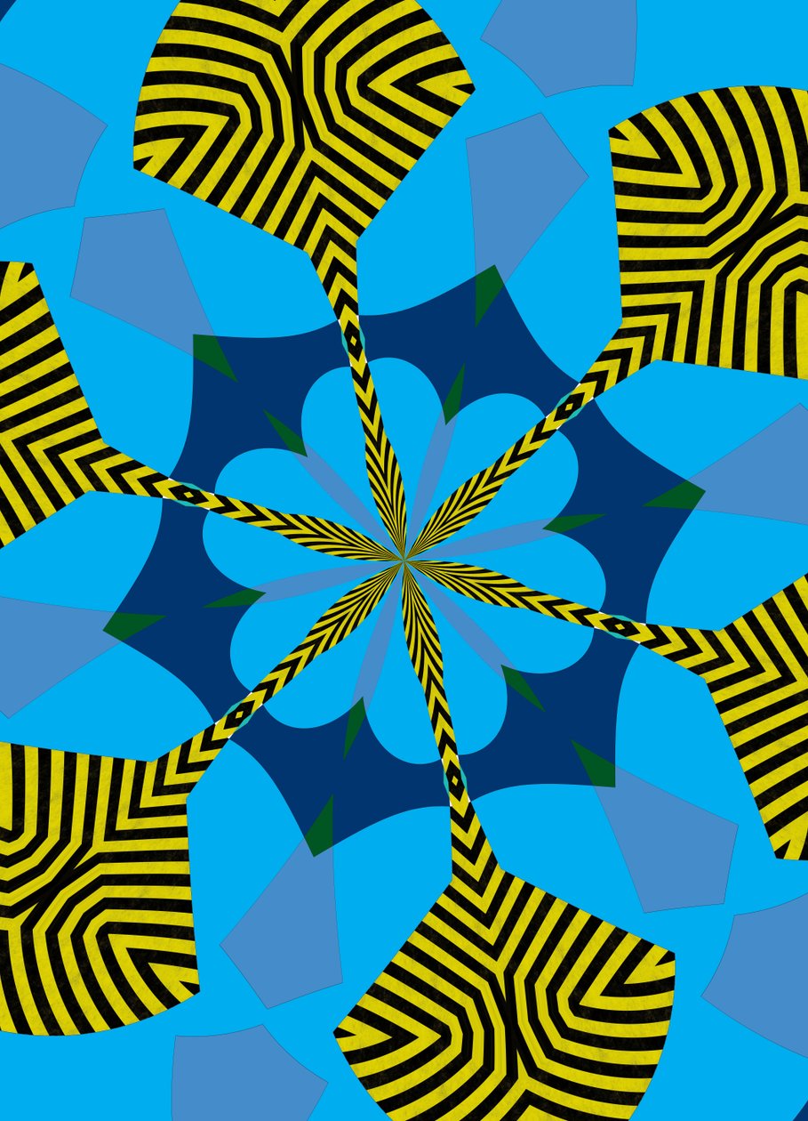 çiçekler #6,2019,(karışık teknik) by Alex Caminker