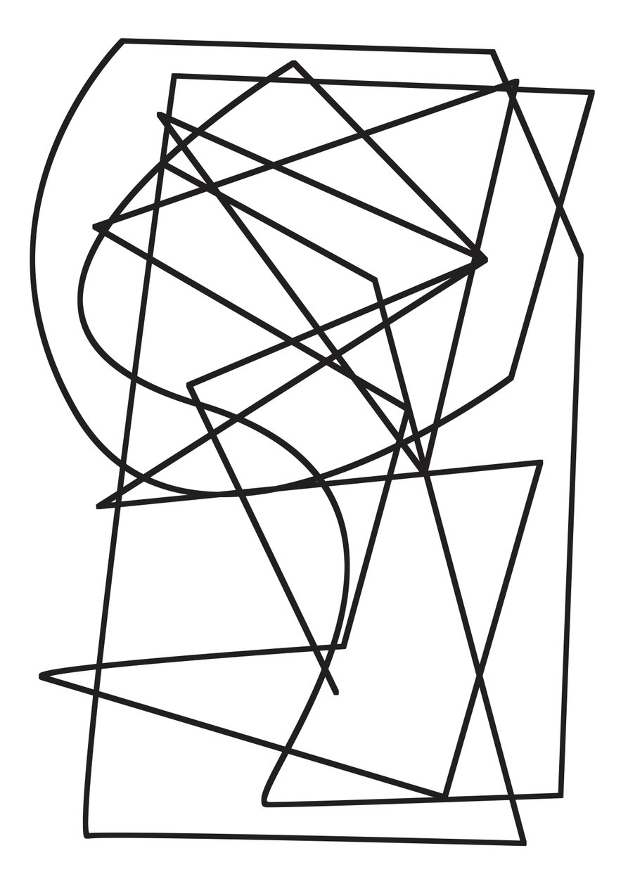 tek satır(darbe),2019,(çizim) by Alex Caminker