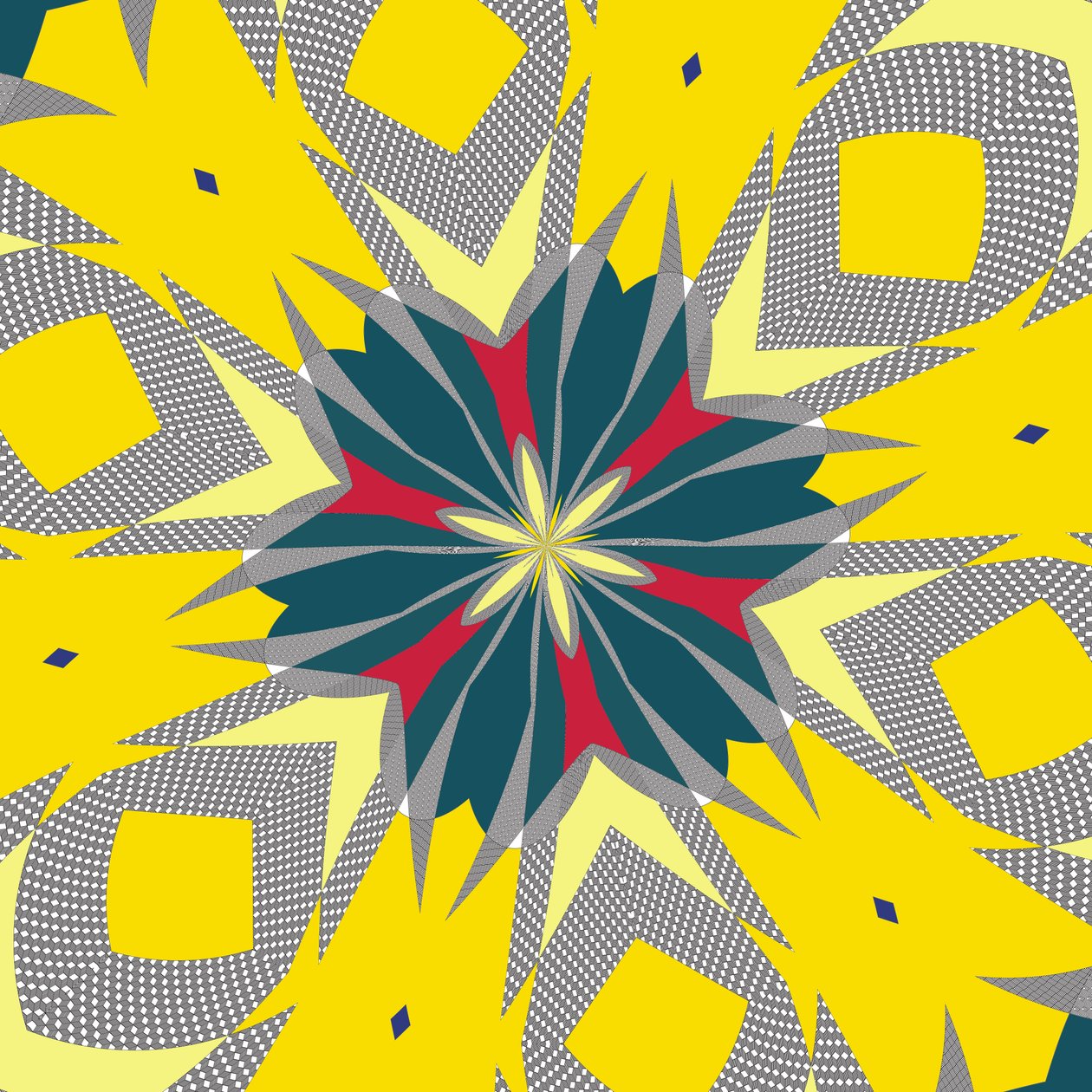 simetri #12,2019,(karışık ortam) by Alex Caminker