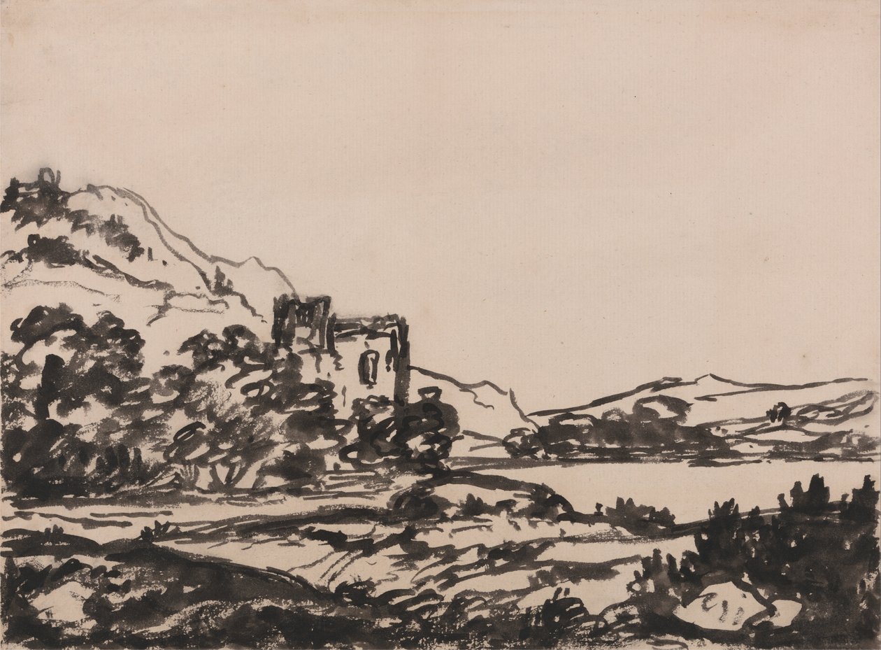 Manzaradaki Kale by Alexander Cozens