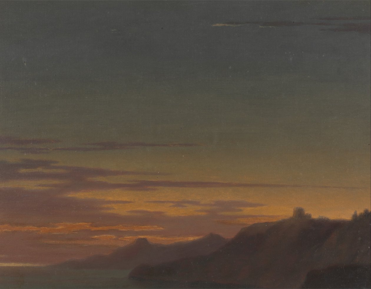Günün Kapanışı - Sahilde Gün Batımı by Alexander Cozens