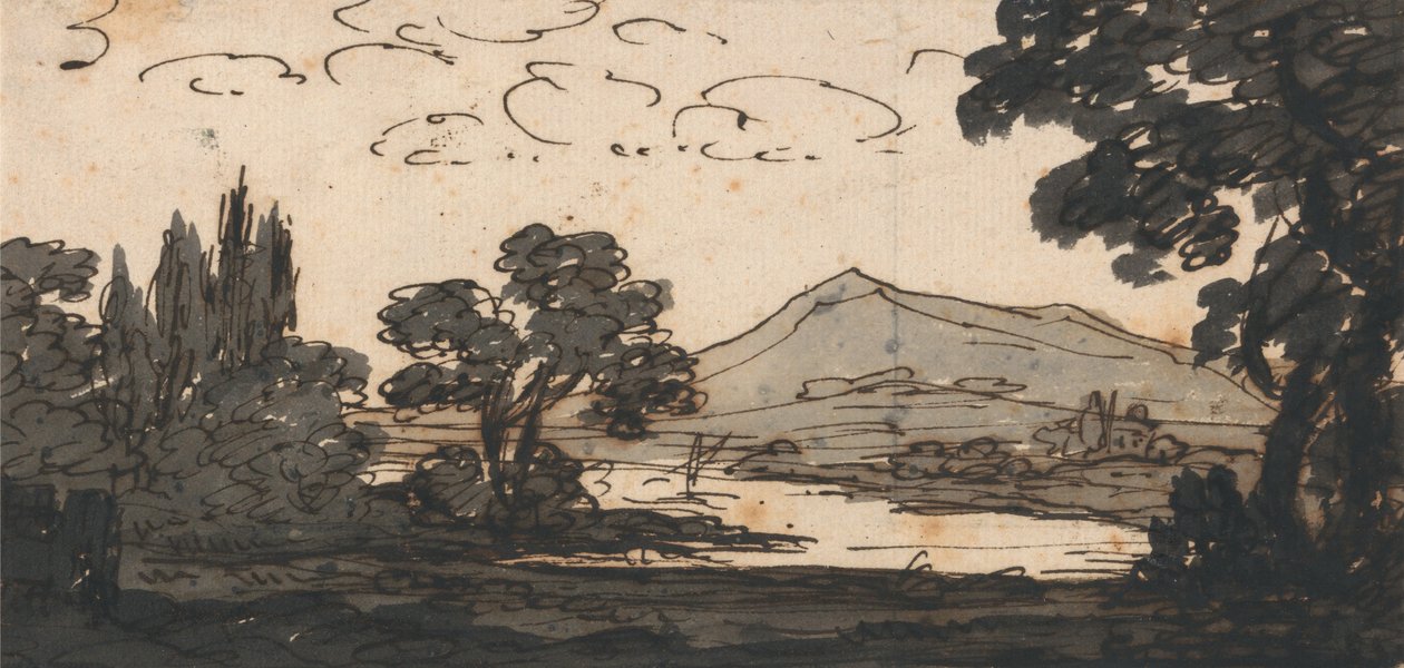 Dağ ve Göl Manzarası by Alexander Cozens