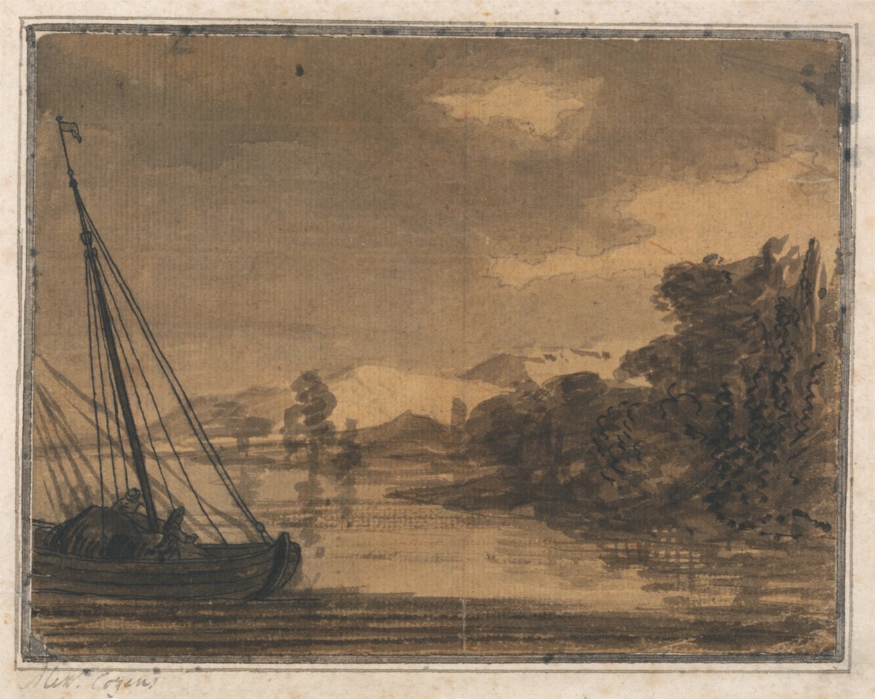 Nehir ve Tekne by Alexander Cozens
