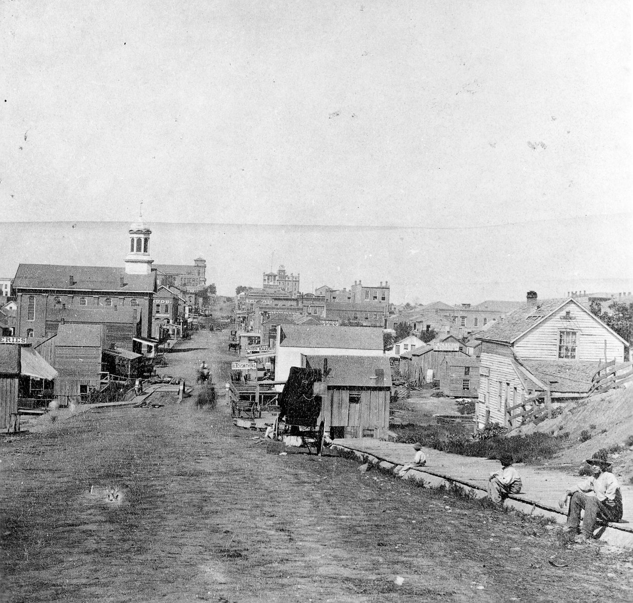 Beşinci Cadde, Leavenworth, Kansas, 1867 by Alexander Gardner