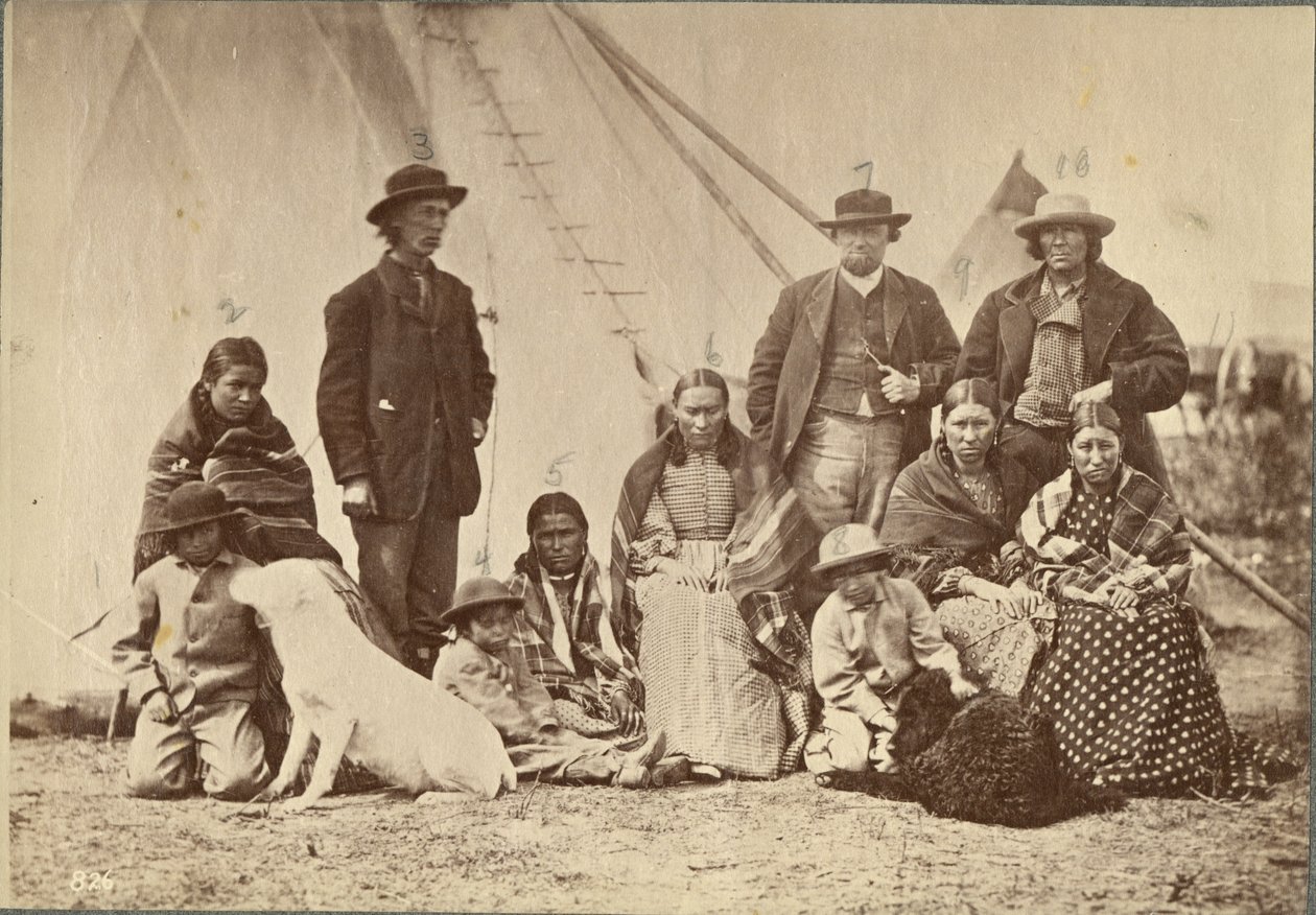 Fort Laramie, Dakota, 1868 hakkında grup (albüm baskısı) by Alexander Gardner