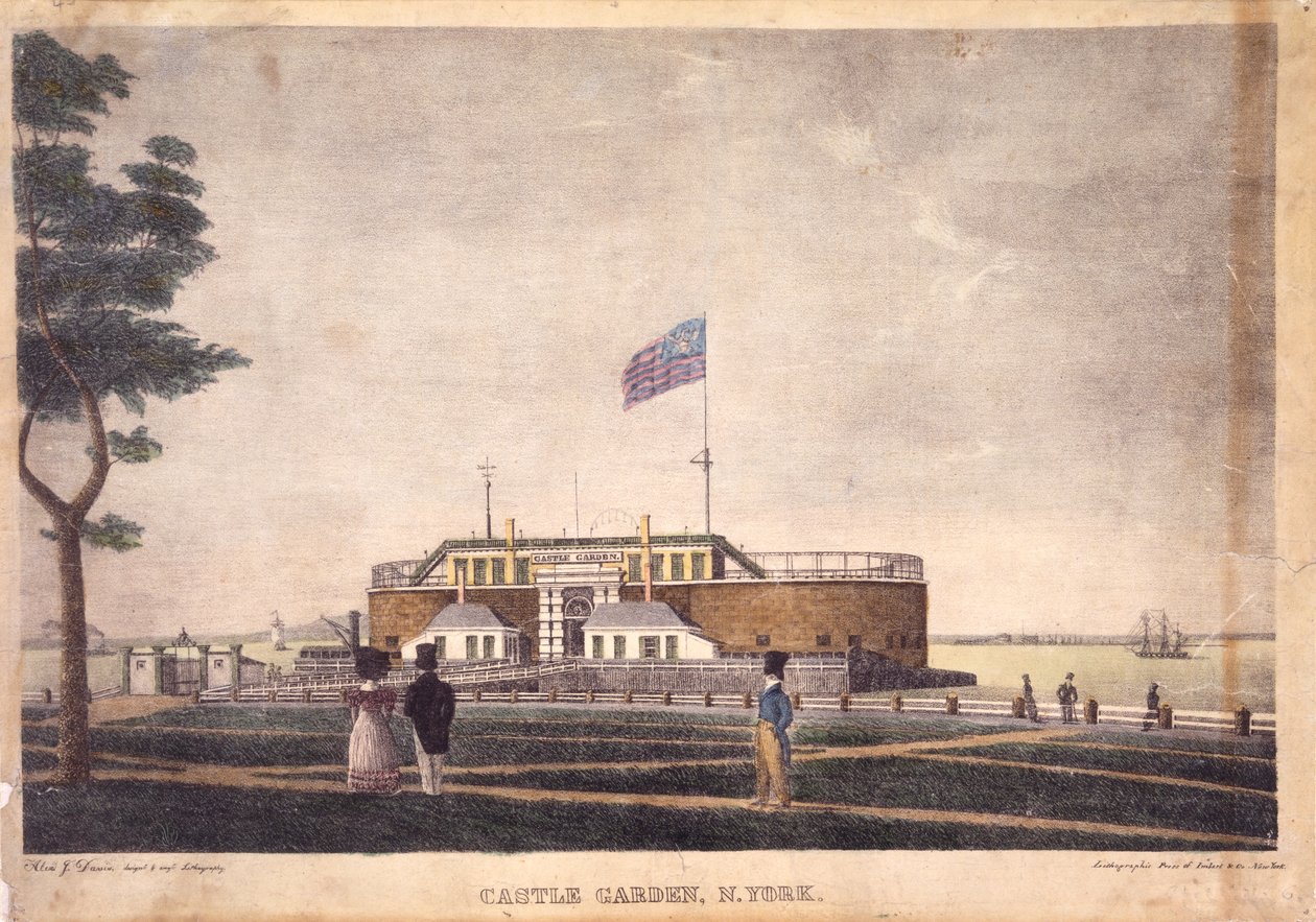 Castle Garden, N. York, c.1825-1835 by Alexander Jackson Davis