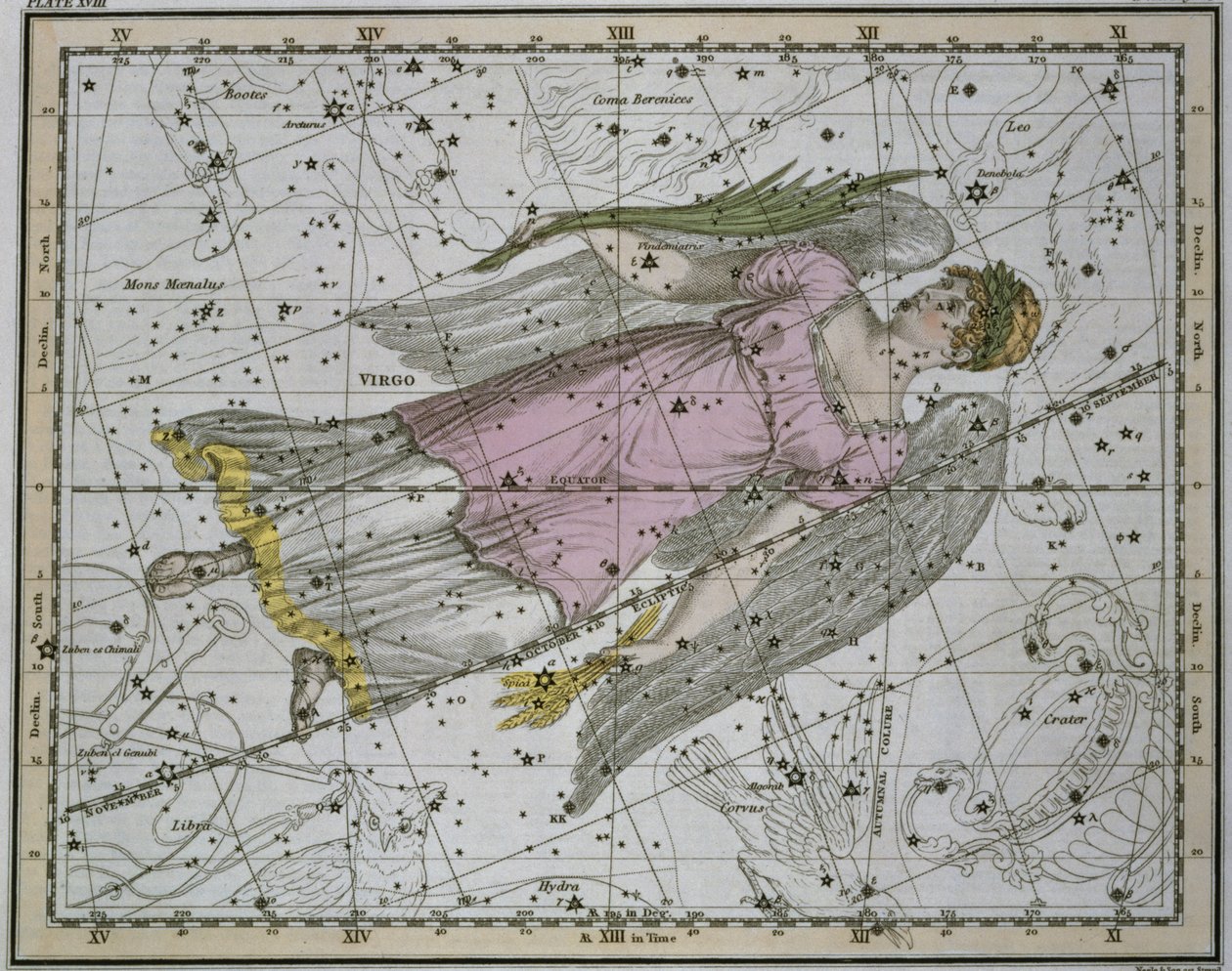 Başak, 'Göksel Atlas'tan, pub. 1822'de by Alexander Jamieson