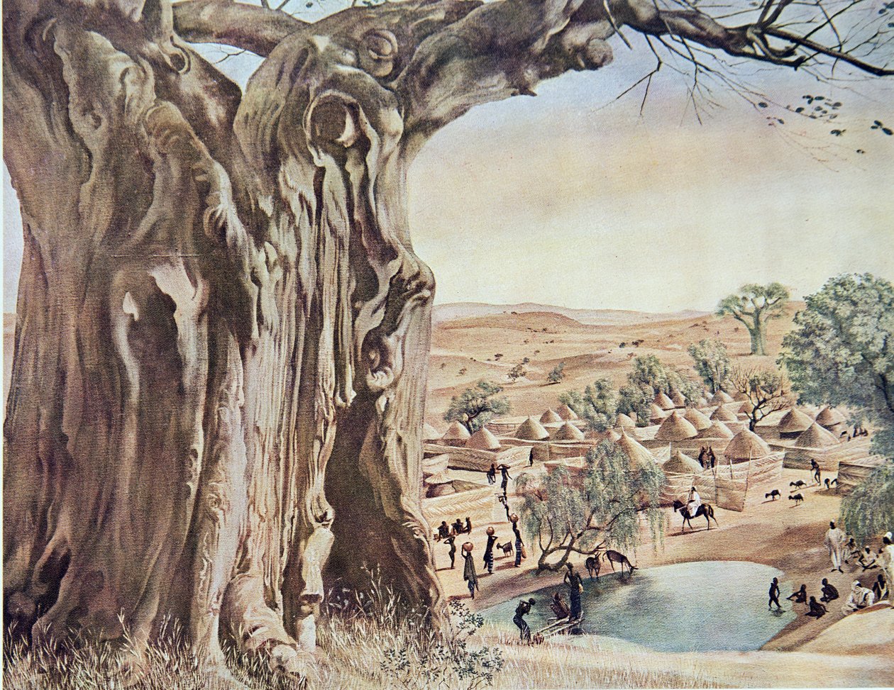 Afrika Çizimleri ve Tablolarından Un Baobab (Sudan), Citroen Center Afrique seferi sırasında idam edildi, ikinci Haardt Audouin-Dubreuil görevi, pub. Paris, 1927 by Alexander Yakovlev
