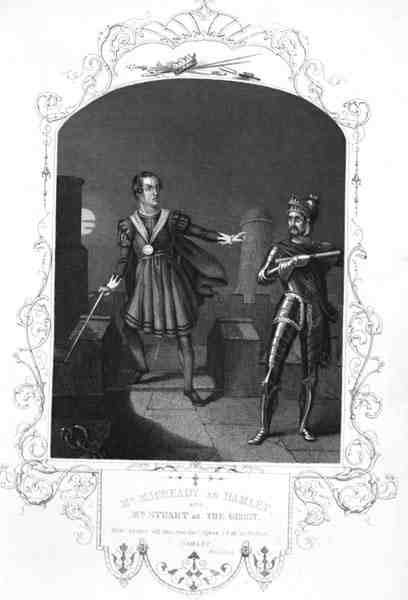 Bay Macready Hamlet olarak ve Bay Stuart Hayalet olarak, I. Perde 5, Hamlet
