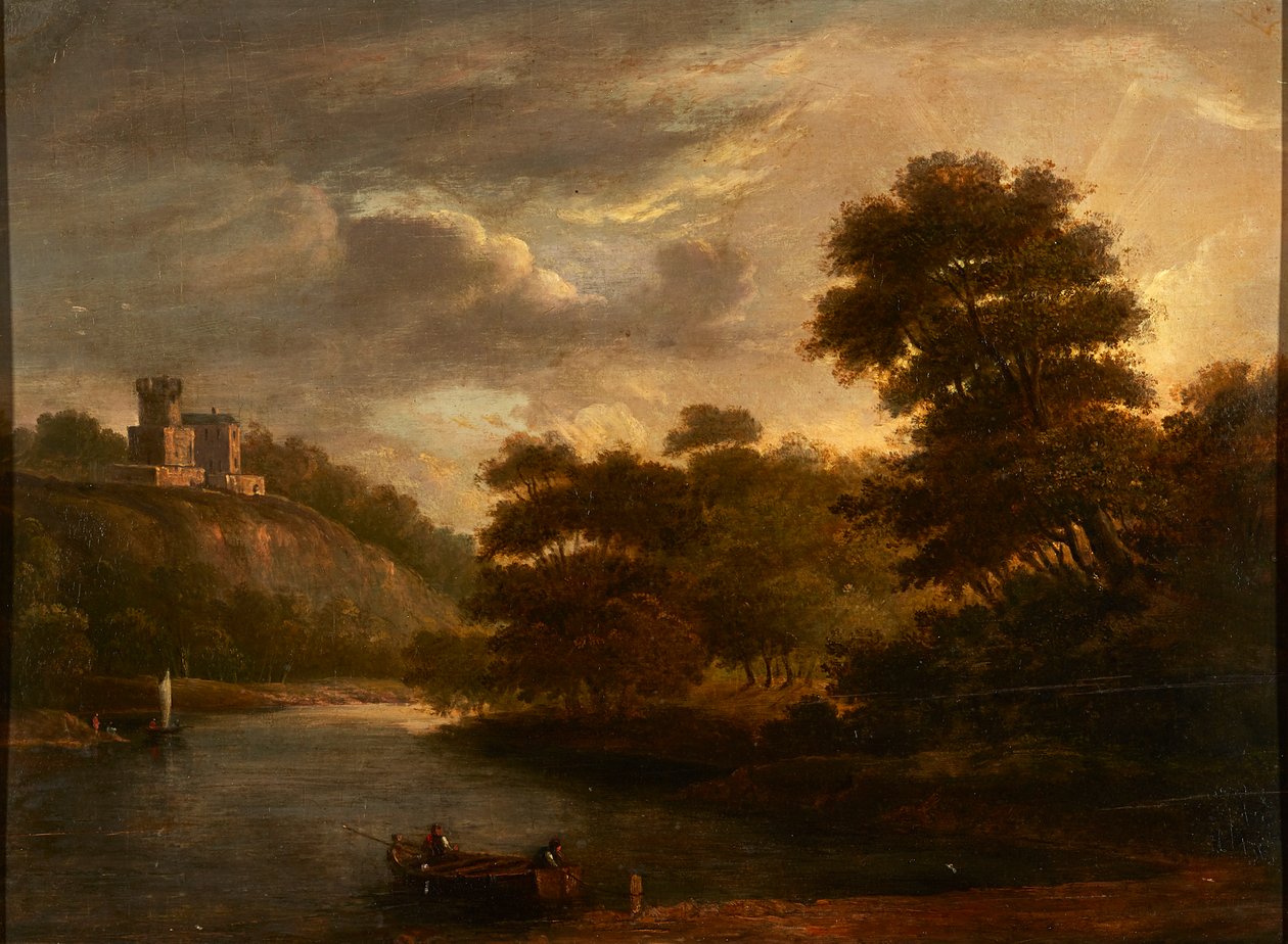 Nehir Manzarası (panelde yağ) by Alexander (follower of) Nasmyth