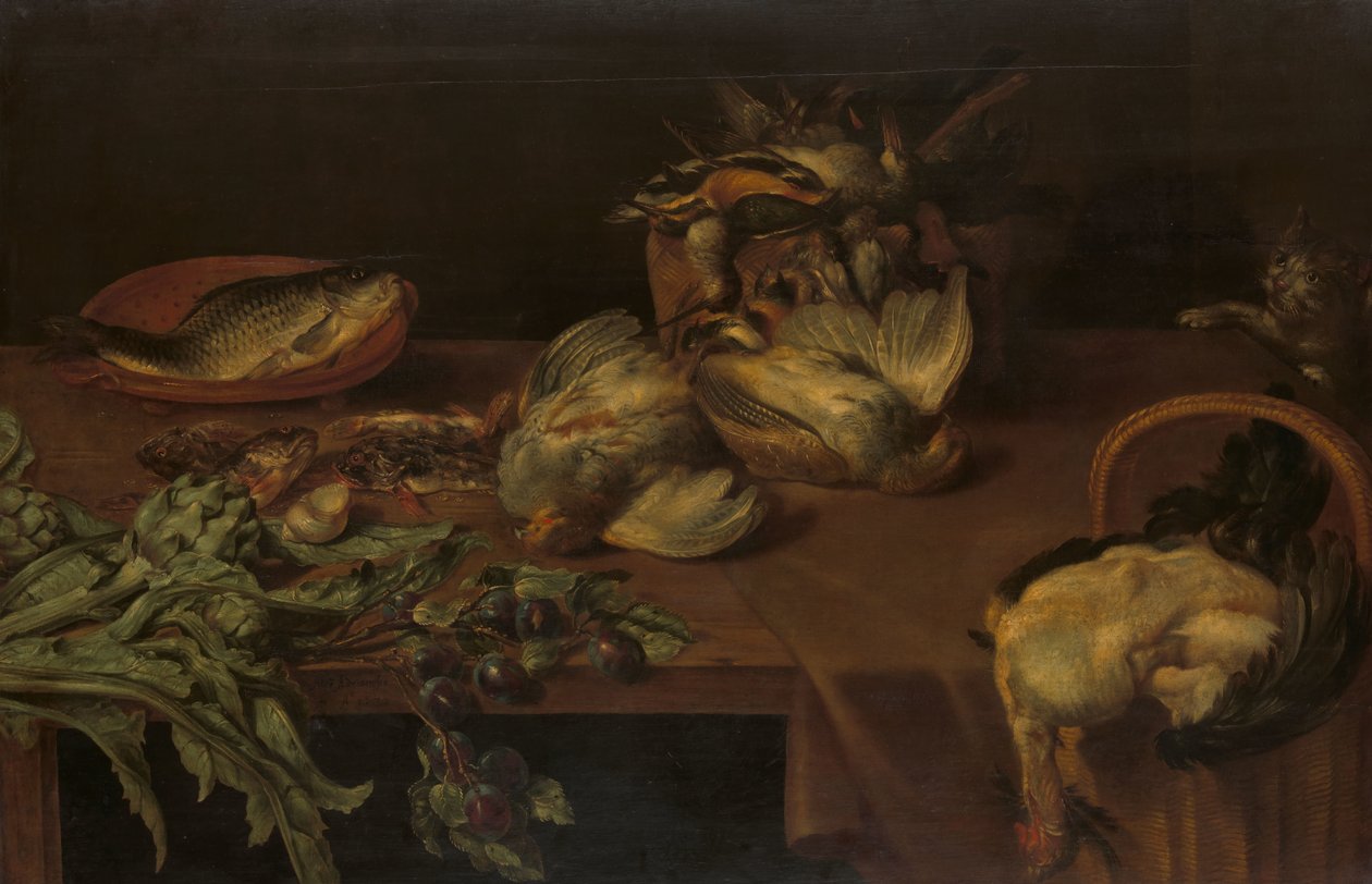 Yaban Tavuğu ile Natürmort by Alexander Adriaenssen