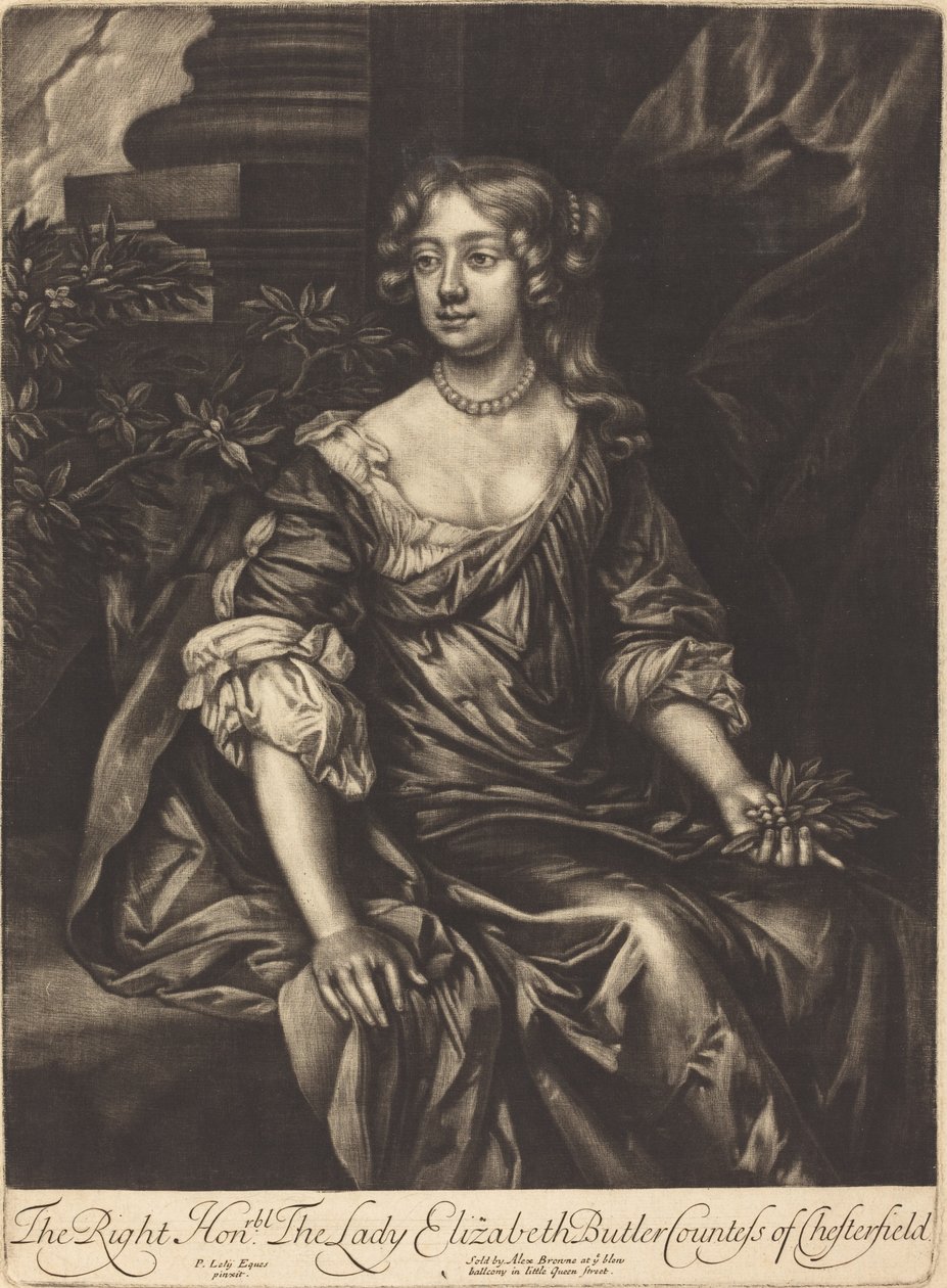 Çok Saygıdeğer Leydi Elizabeth Butler, Chesterfield Kontesi by Alexander Browne after Sir Peter Lely