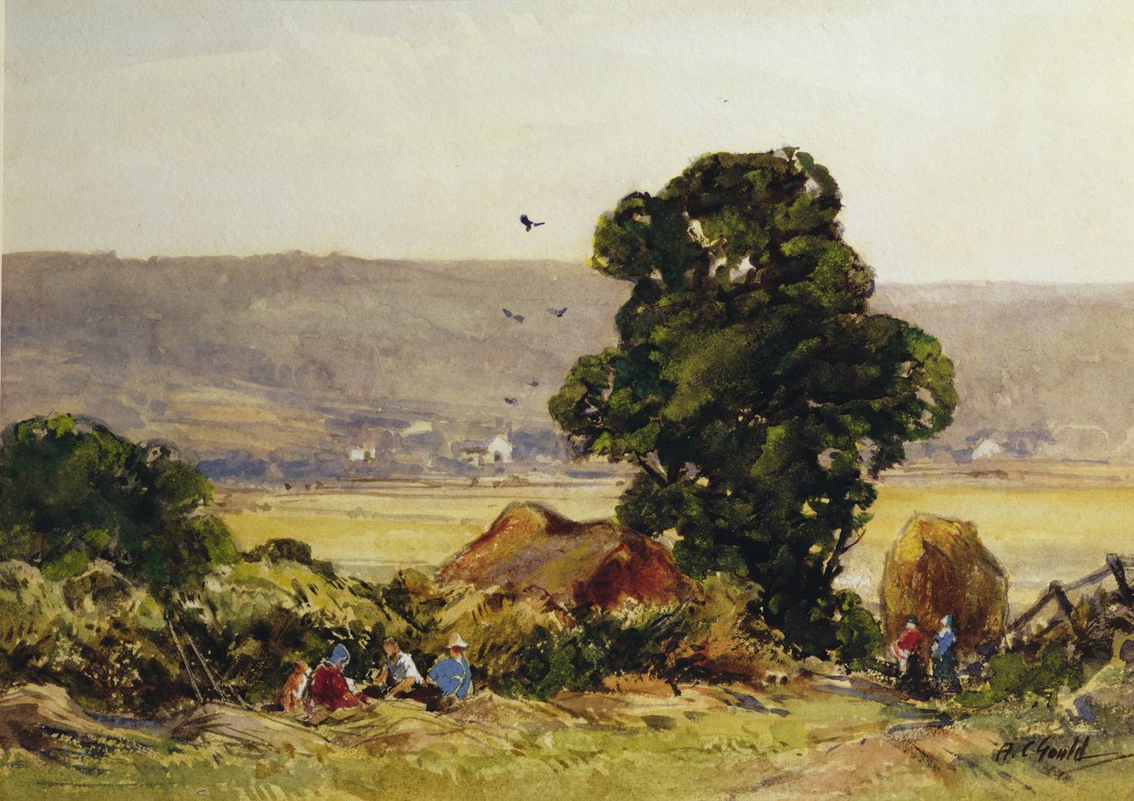 Saman yapımı (kağıt üzerine sulu boya) by Alexander Carruthers Gould