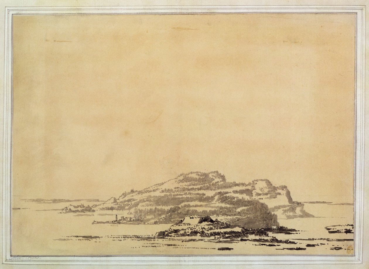 Fantastik Manzara, 1780-85 (kağıt üzerinde kalemle yıkayın) by Alexander Cozens