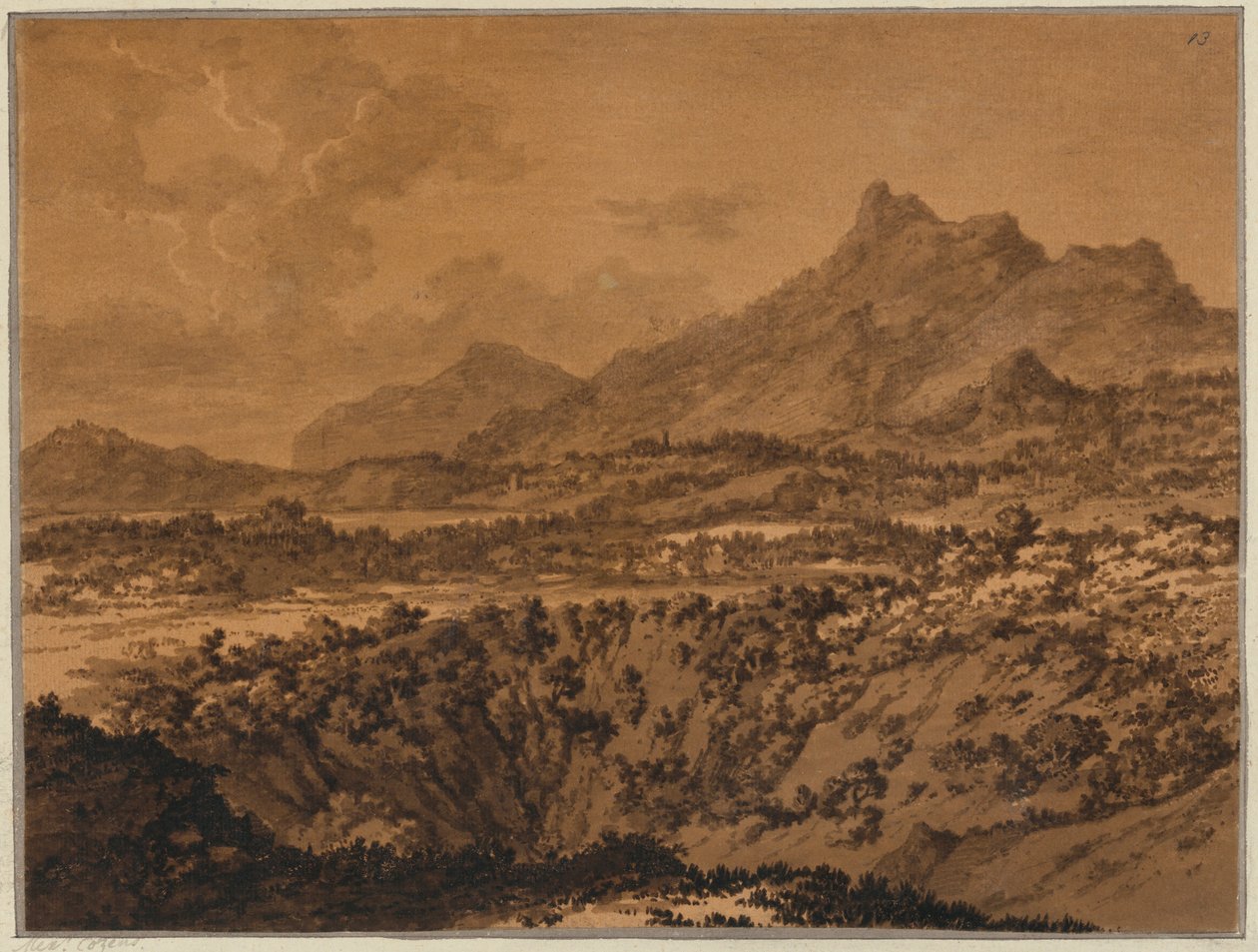 Boşluklu Dağ Manzarası by Alexander Cozens