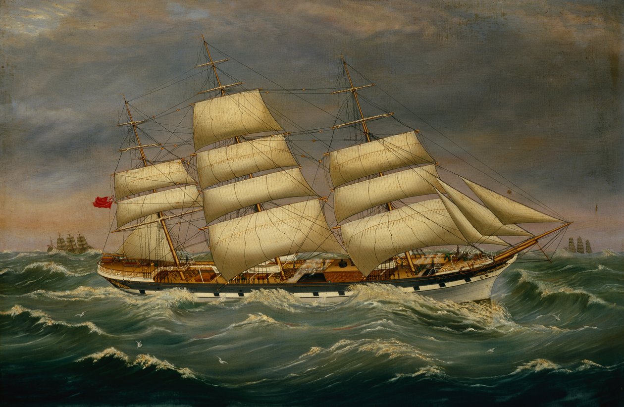 Şişmede Üç Direkli Clipper Benleuch (tuval üzerine yağlı boya) by Alexander Cromarty