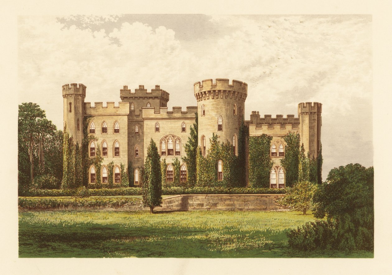 Cholmondeley Kalesi, Cheshire, İngiltere. by Alexander Francis (after) Lydon