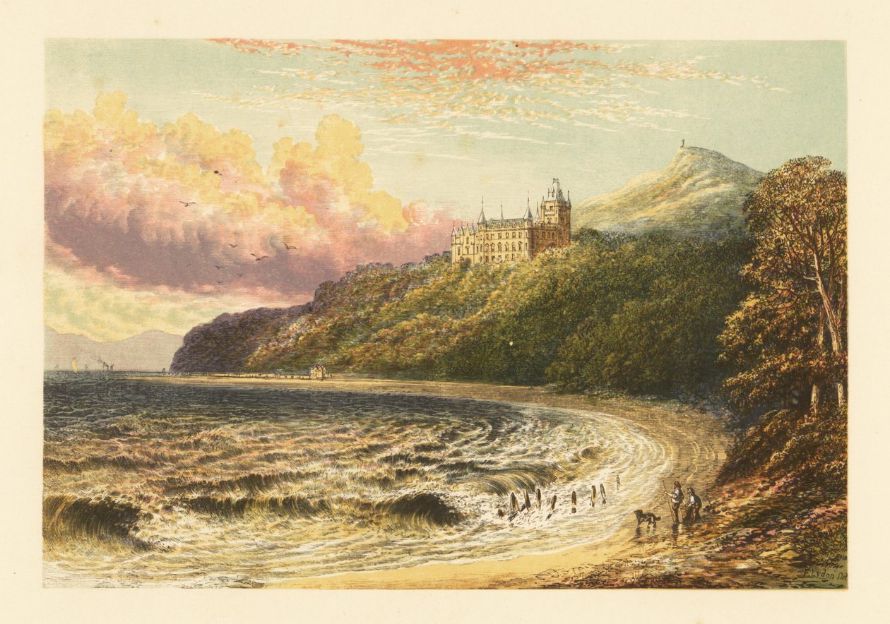 Dunrobin Kalesi, Sutherlandshire, İskoçya. by Alexander Francis (after) Lydon