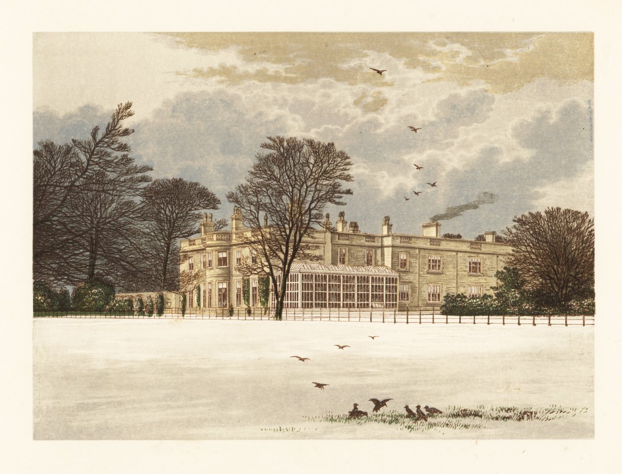 Ednaston Lodge, Derbyshire, İngiltere. by Alexander Francis (after) Lydon