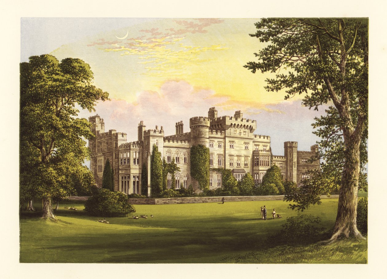Hawarden Kalesi, Flintshire, Galler. by Alexander Francis (after) Lydon