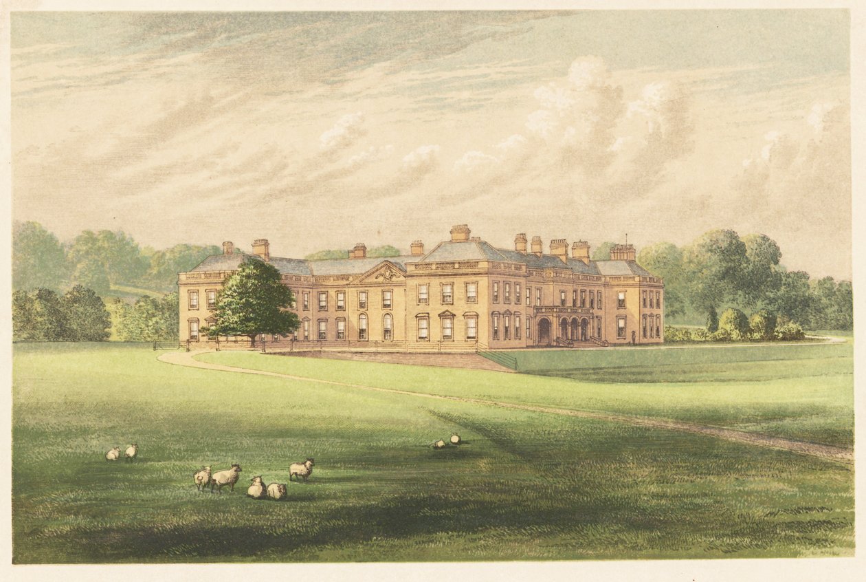 Holme Dantelli Evi, Herefordshire, İngiltere. 1880 (gravür) by Alexander Francis (after) Lydon