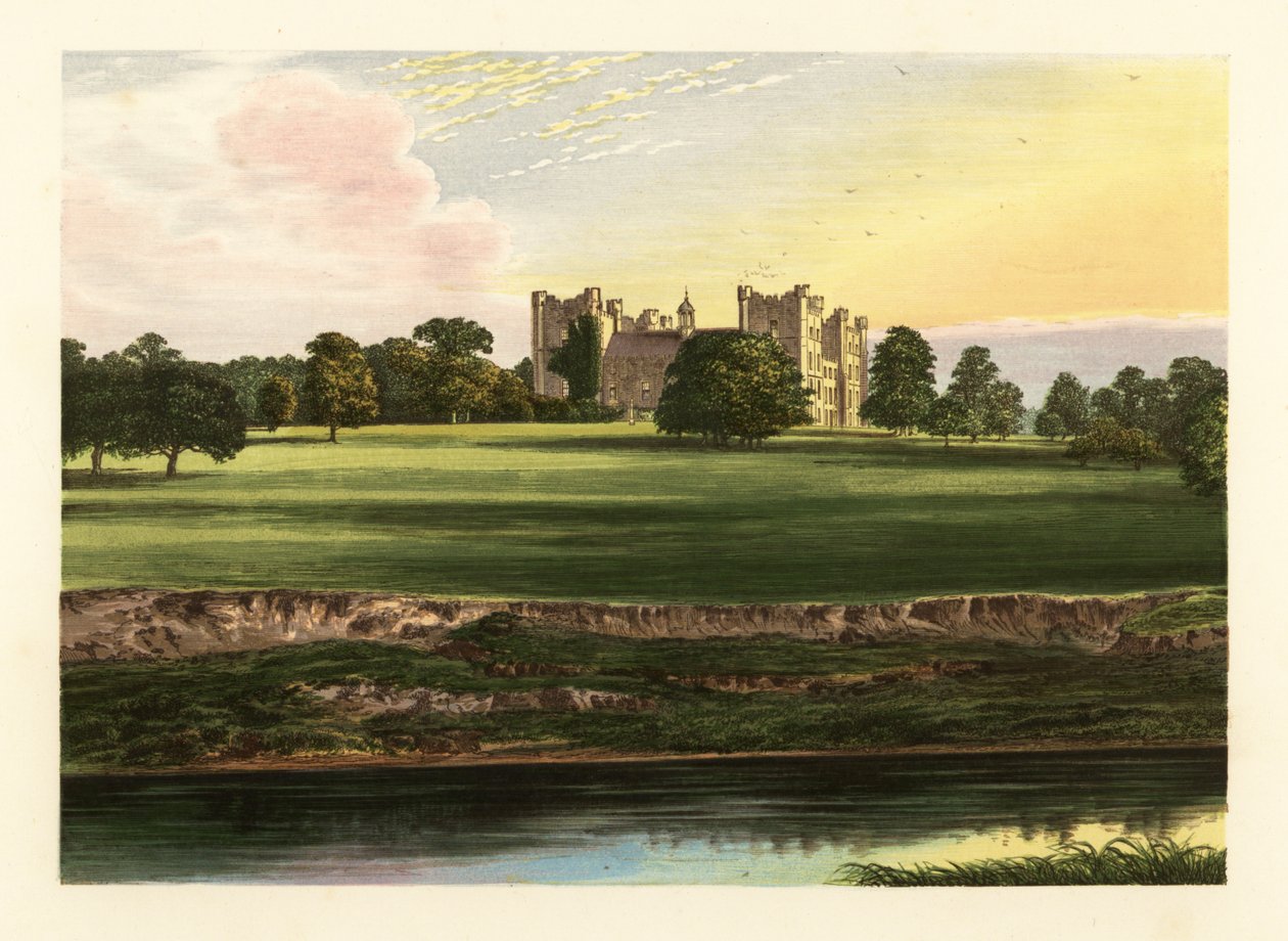 Lumley Kalesi, Durham, İngiltere. by Alexander Francis (after) Lydon