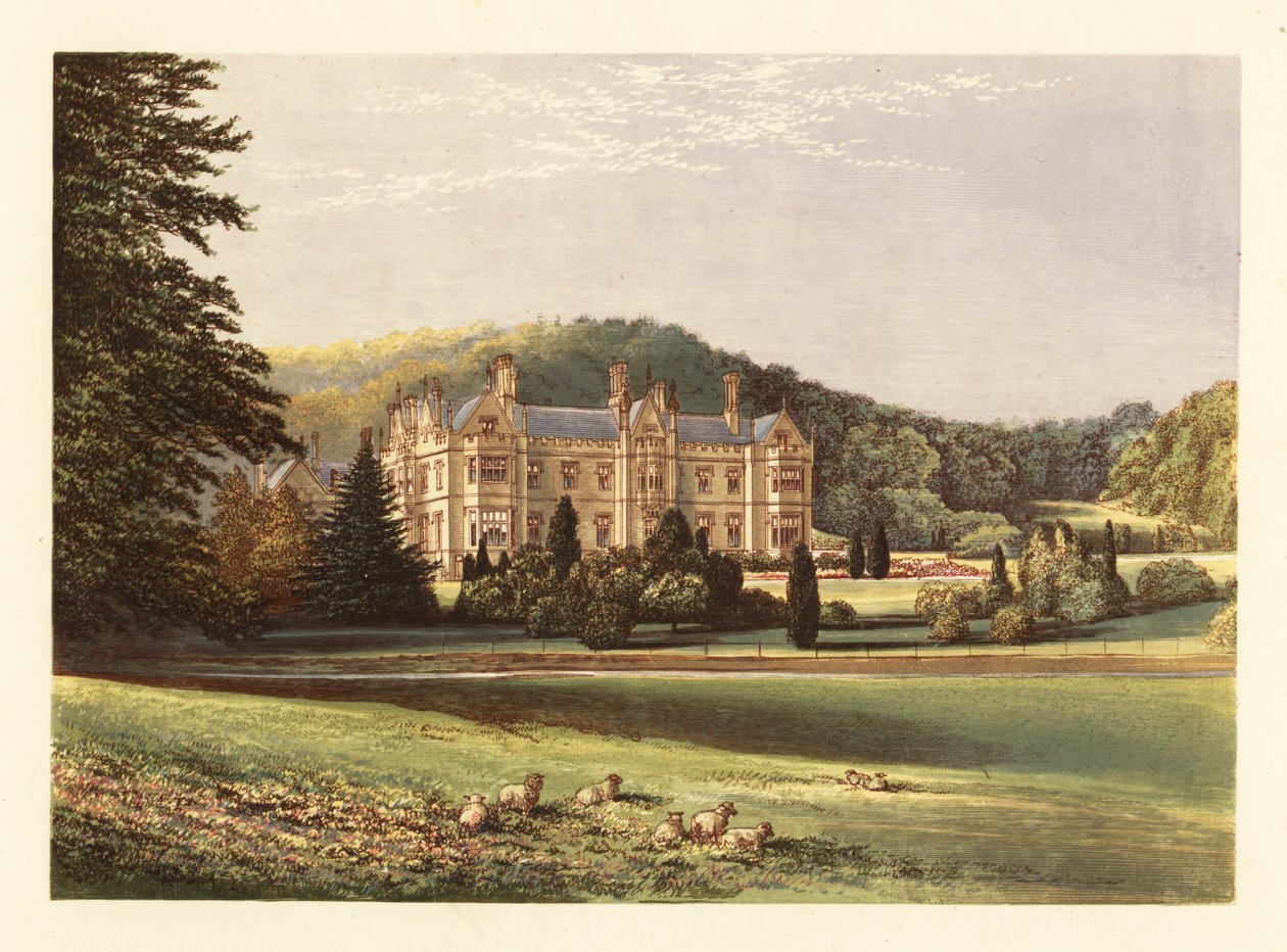 Mamhead, Devon, İngiltere ,1880 (gravür) by Alexander Francis (after) Lydon