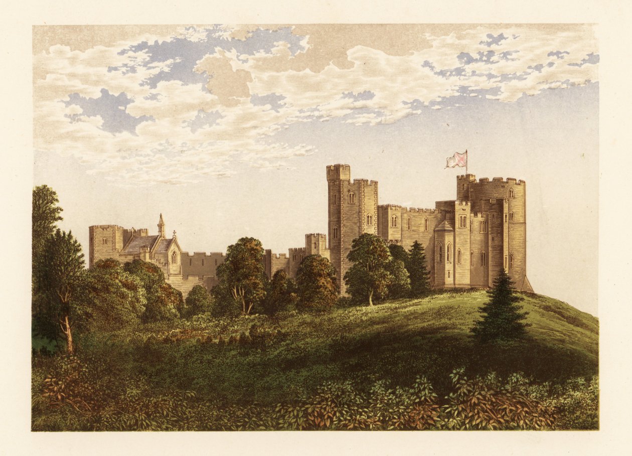 Peckforton Kalesi, Cheshire, İngiltere. by Alexander Francis (after) Lydon