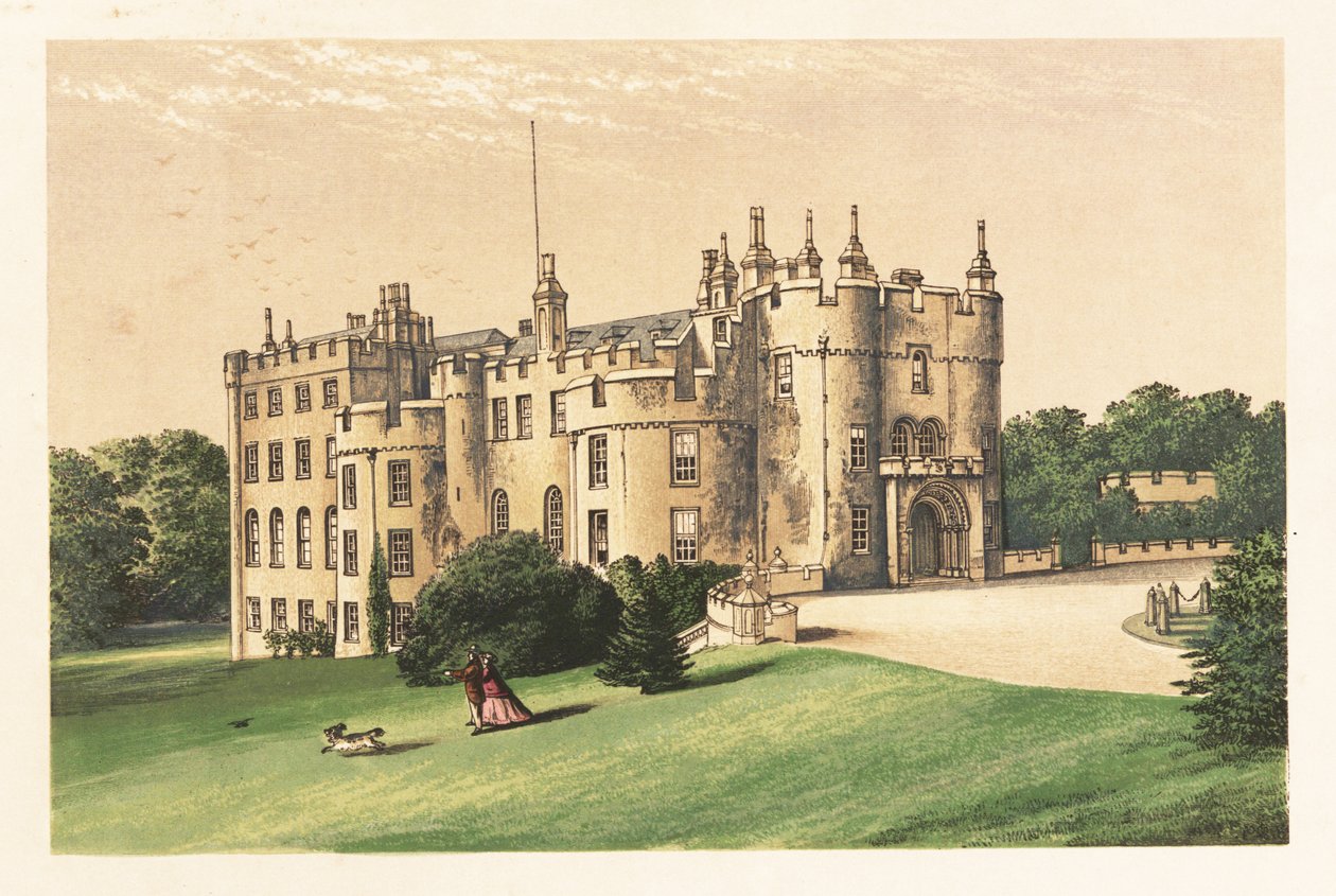 Picton Kalesi, Pembrokeshire, Galler. ,1880 (gravür) by Alexander Francis (after) Lydon
